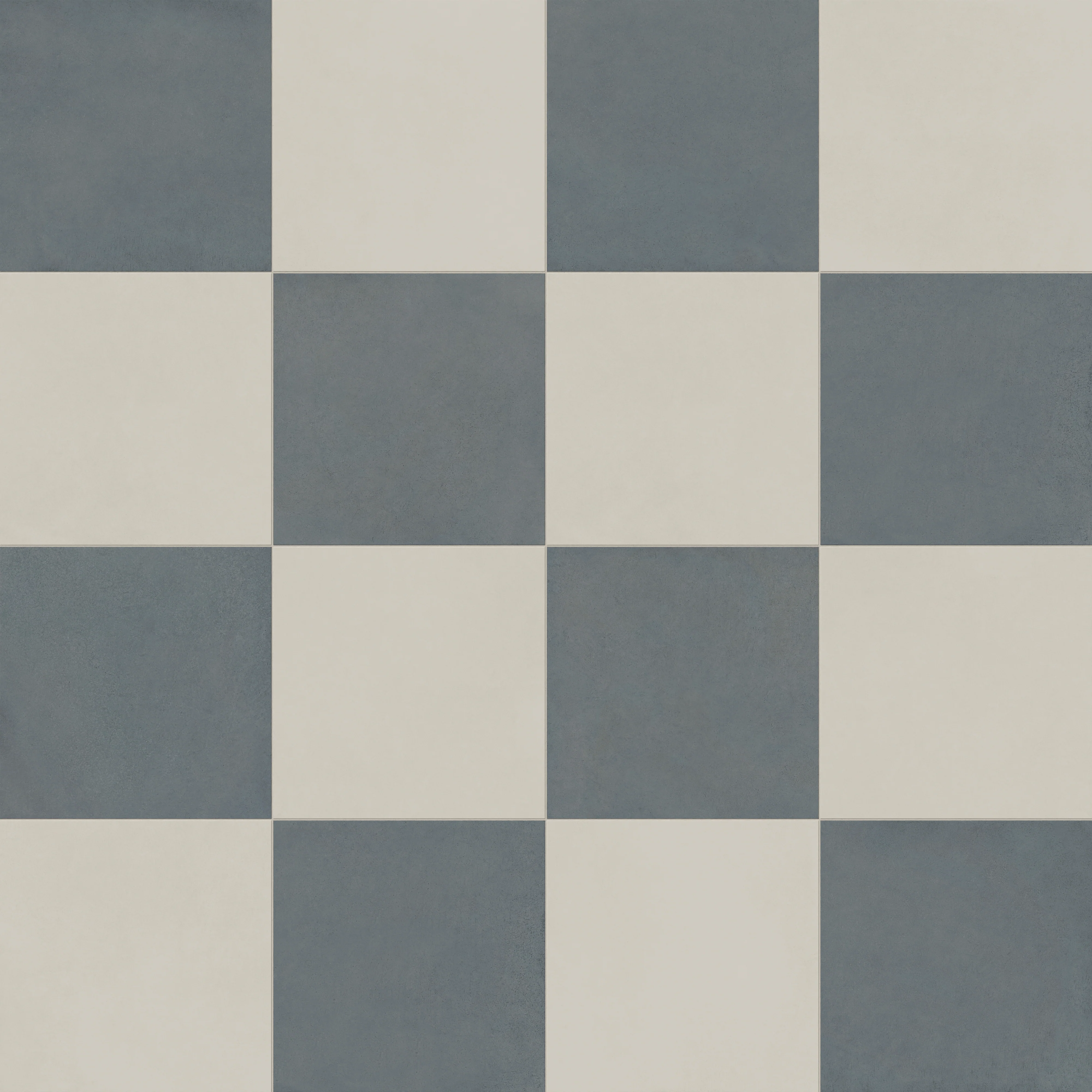 Palmer 24x24 Checkerboard Matte Porcelain Tile in White and Ocean Blue - Image 5