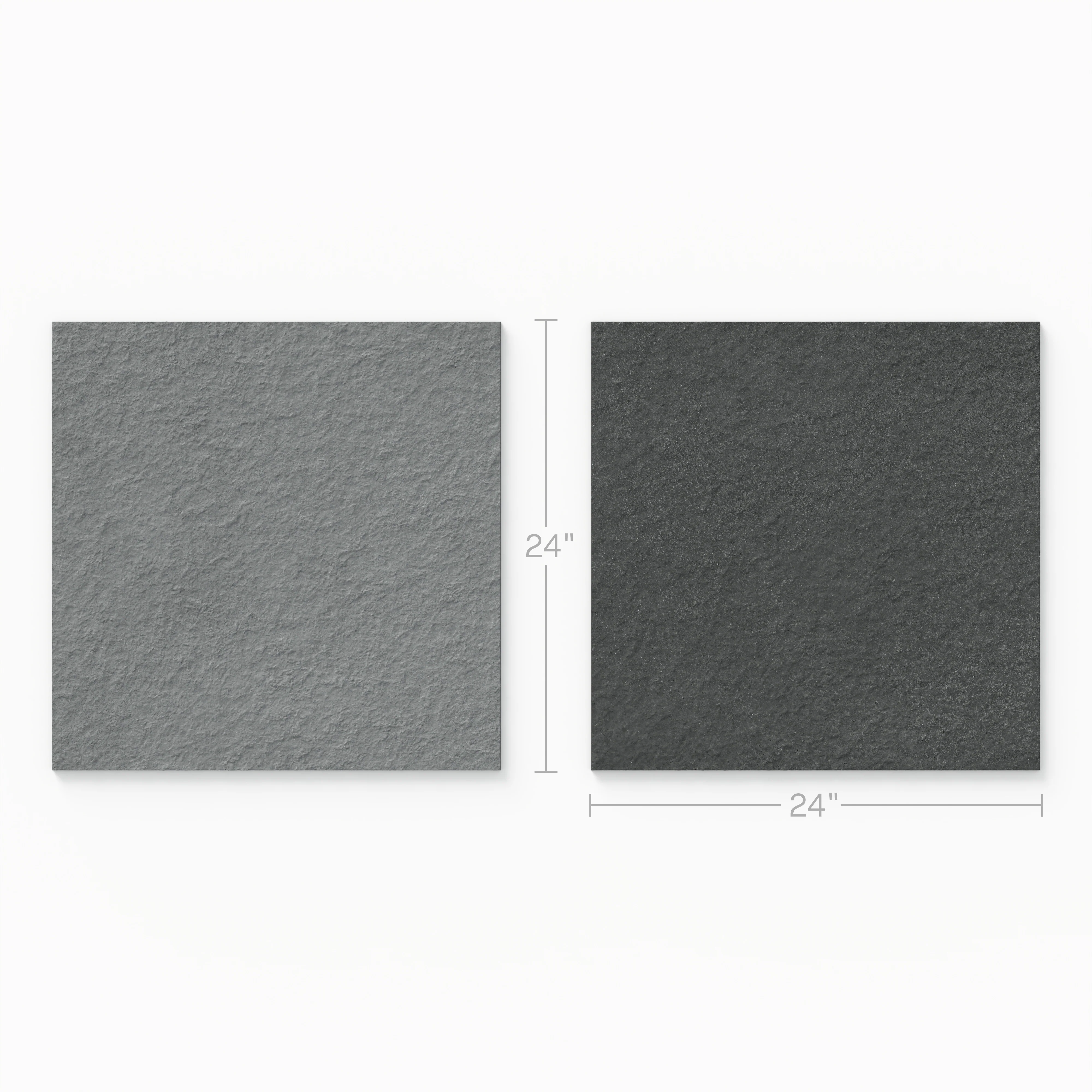 Palmer 24x24 Checkerboard Raw Porcelain Tile in Grey and Nero - Image 2