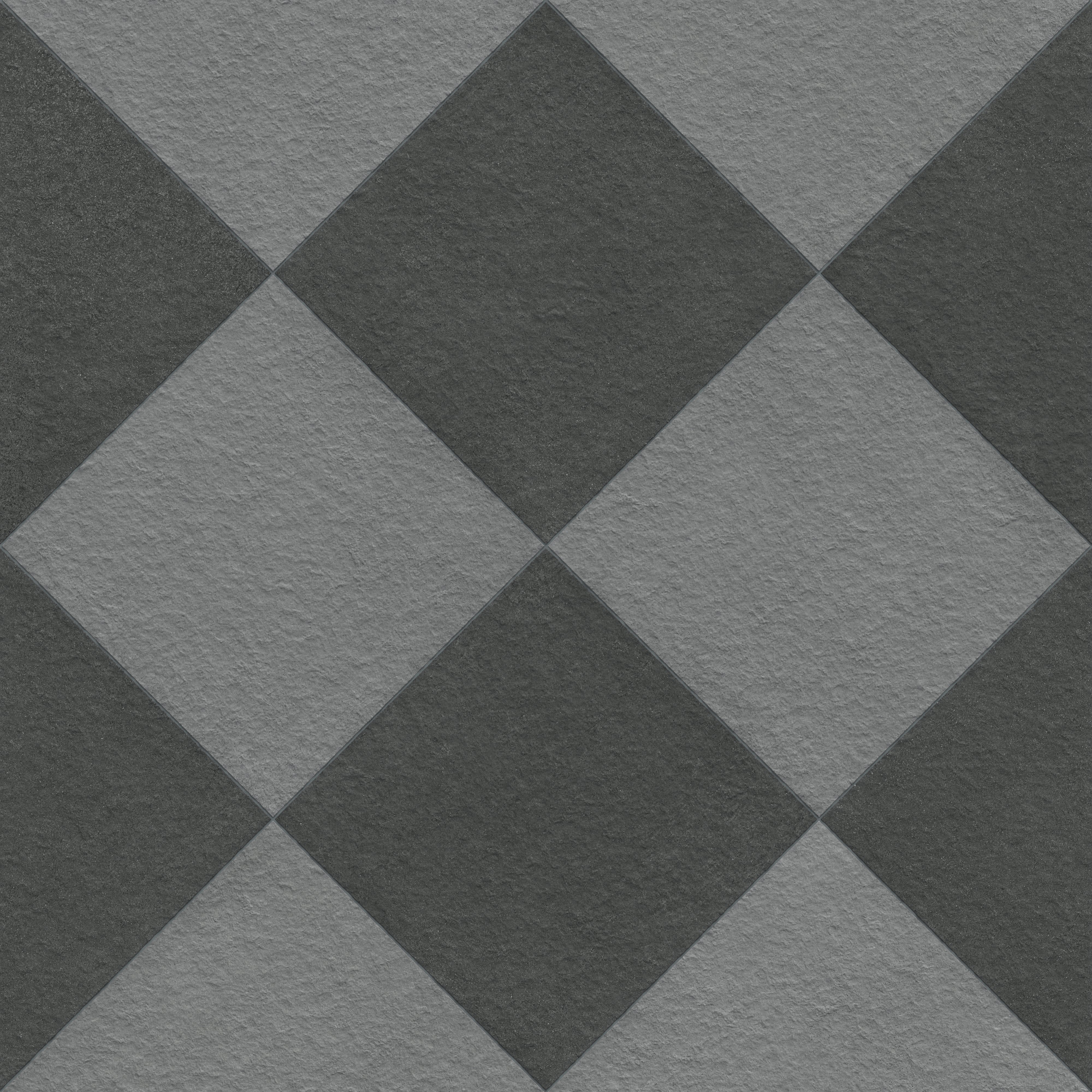 Palmer 24x24 Checkerboard Raw Porcelain Tile in Grey and Nero - Image 4