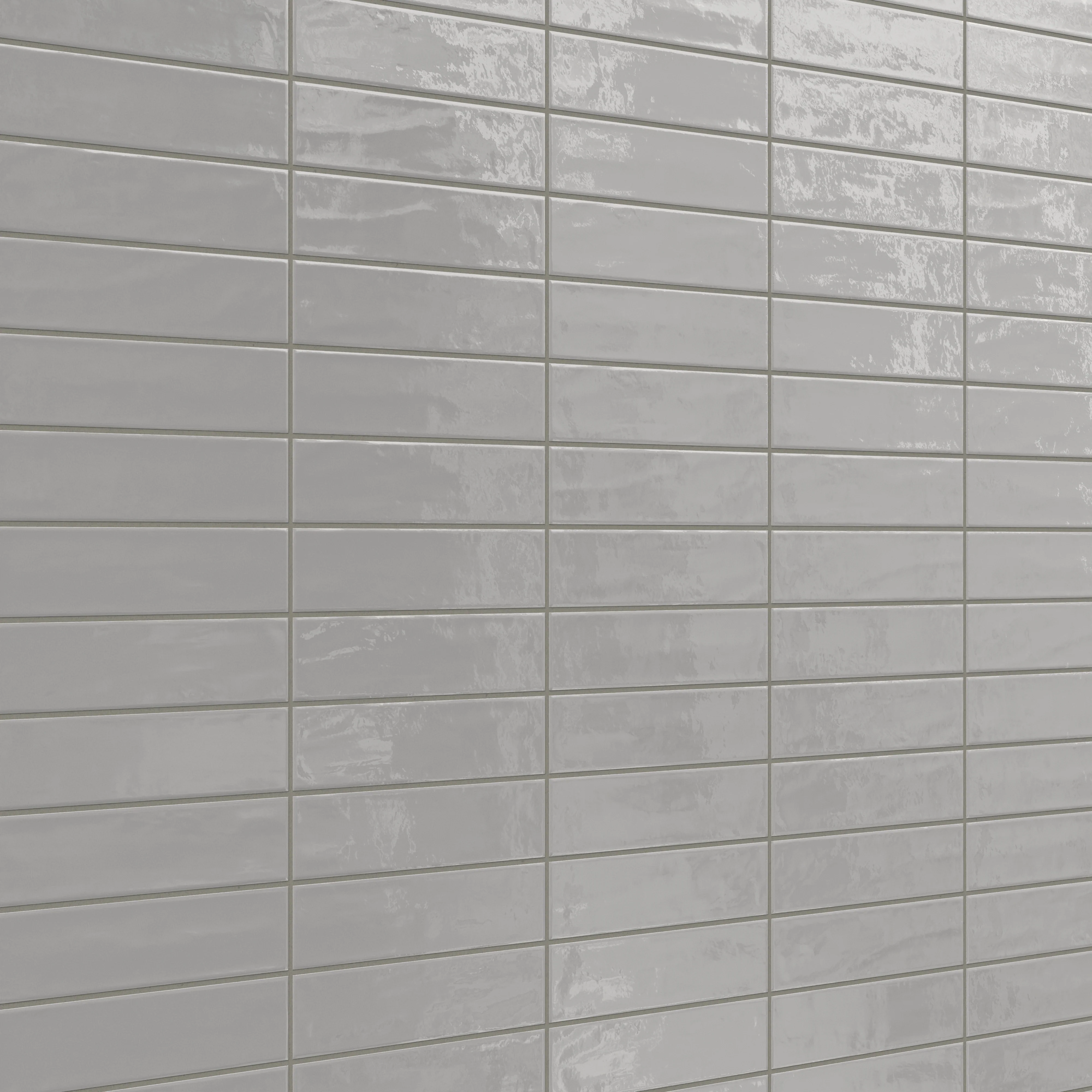 Palmer 3x12 Glossy Porcelain Tile in Grey - Image 4