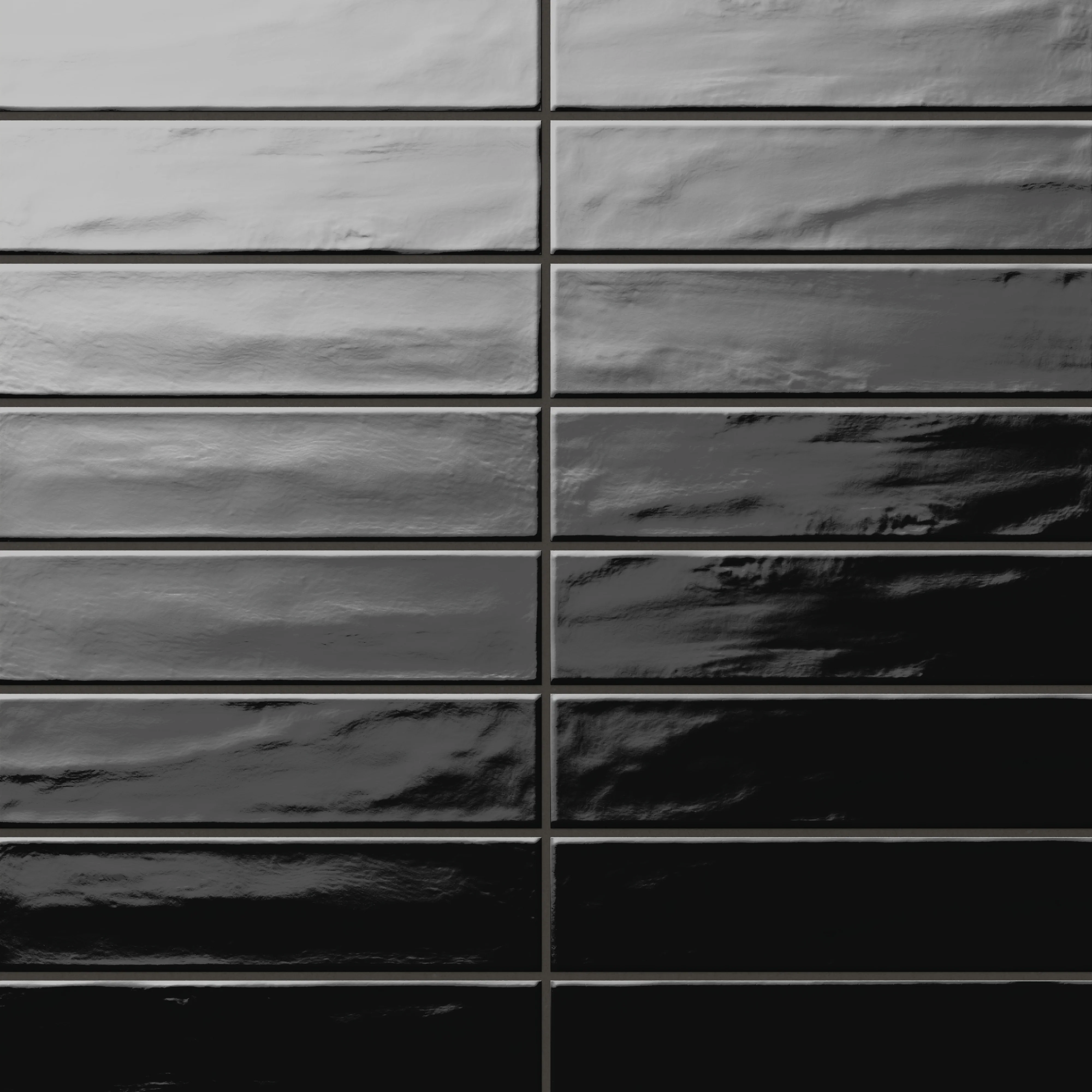 Palmer 3x12 Glossy Porcelain Tile in Nero
