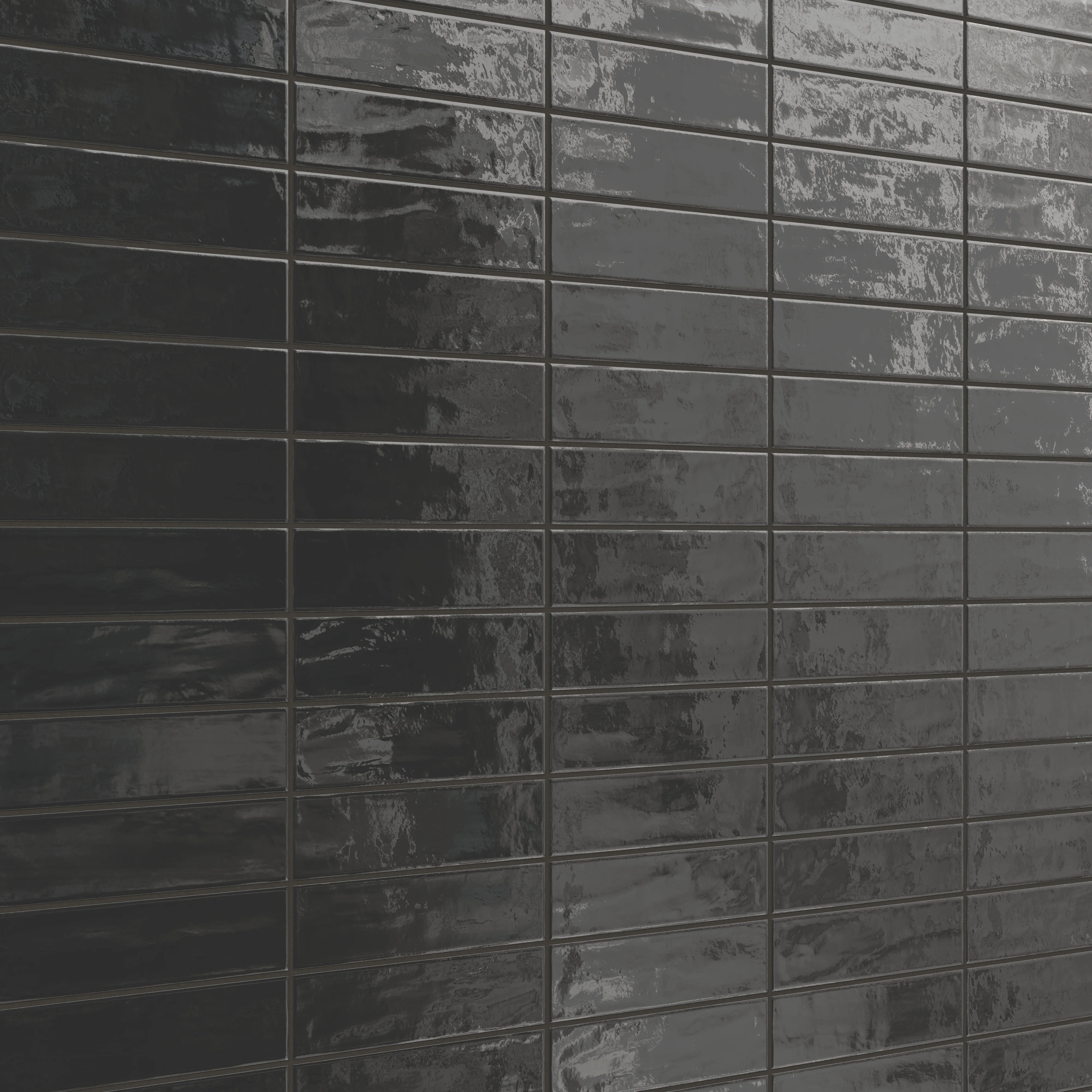Palmer 3x12 Glossy Porcelain Tile in Nero - Image 6