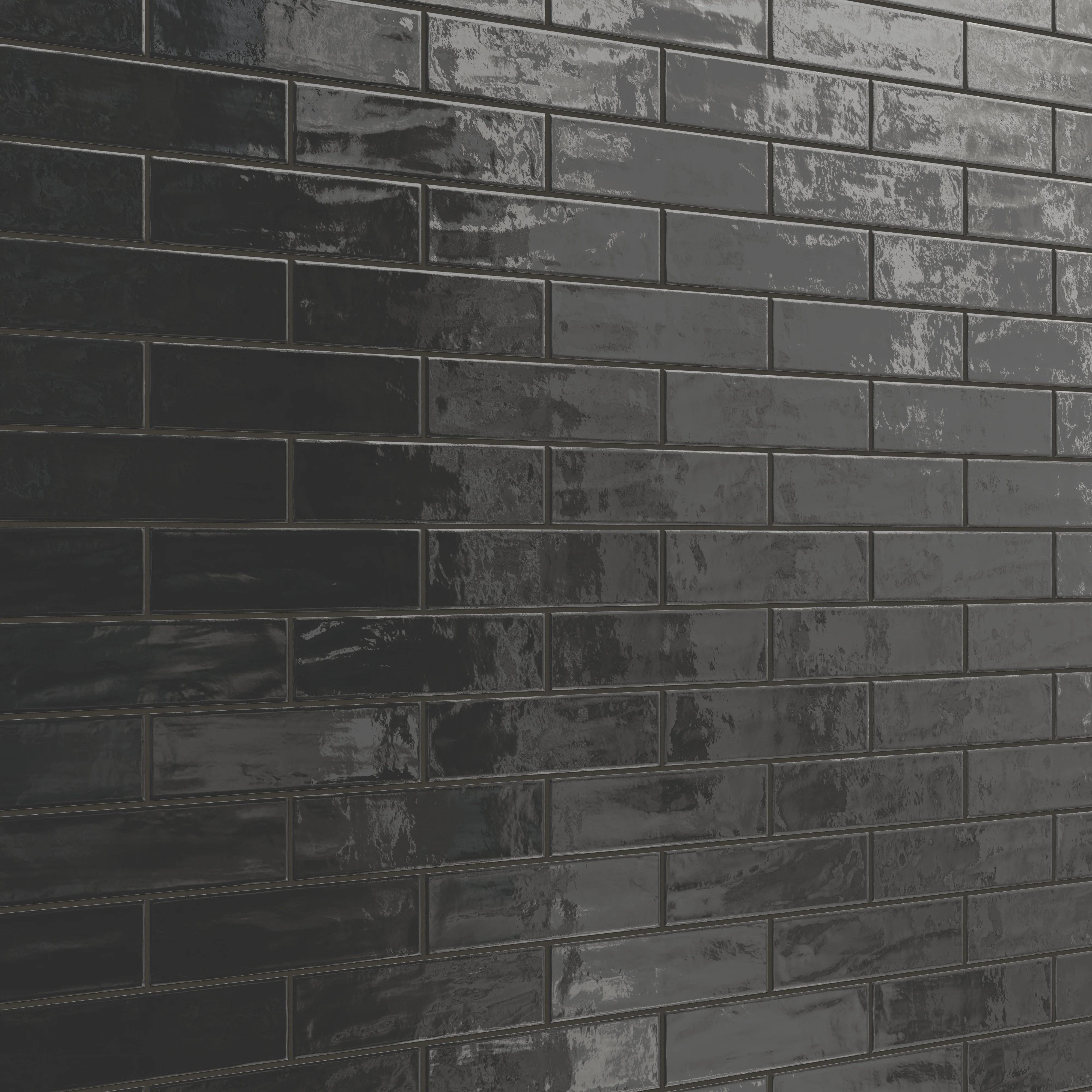 Palmer 3x12 Glossy Porcelain Tile in Nero - Image 9