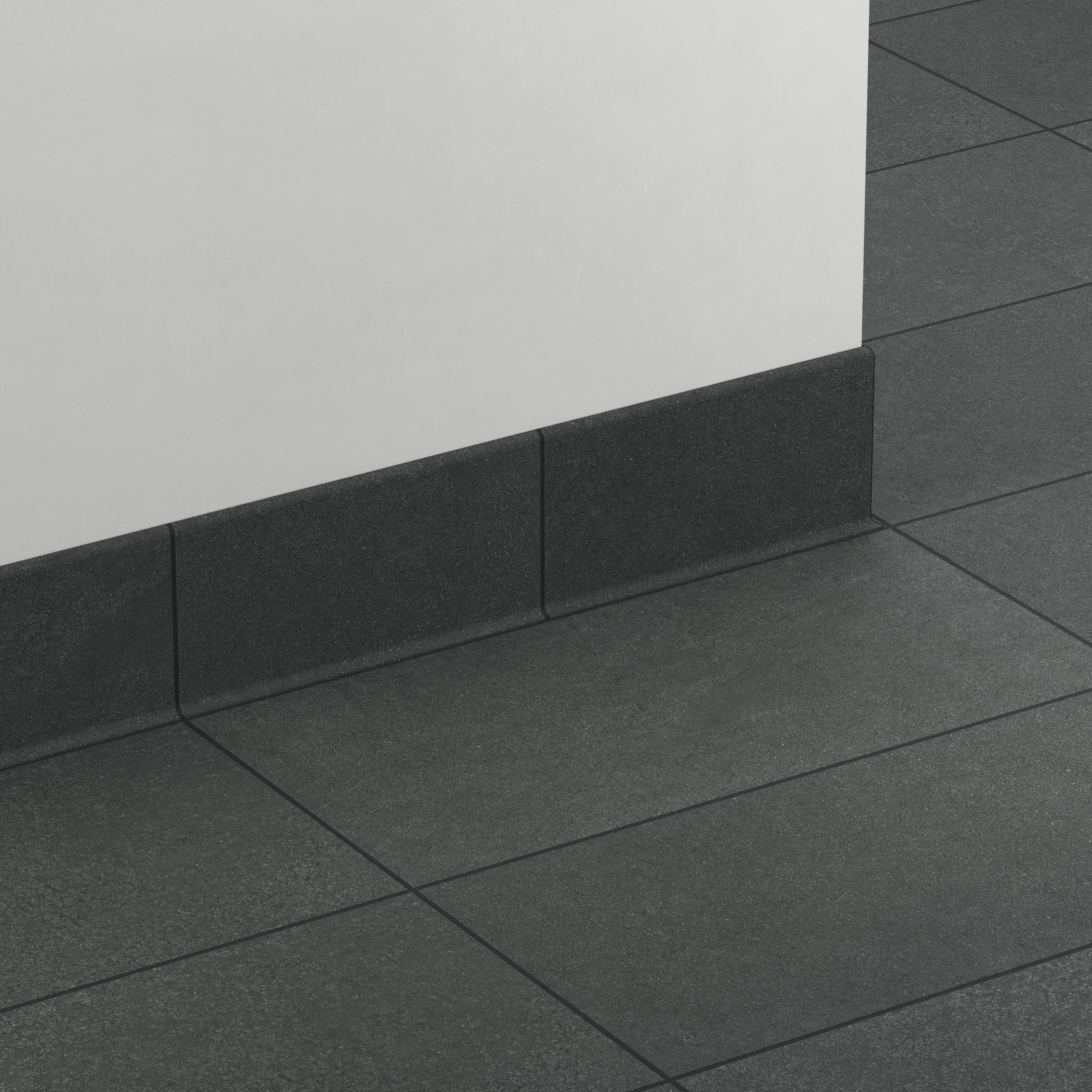 Palmer 6x12 Matte Porcelain Cove Base Tile in Nero - Image 3