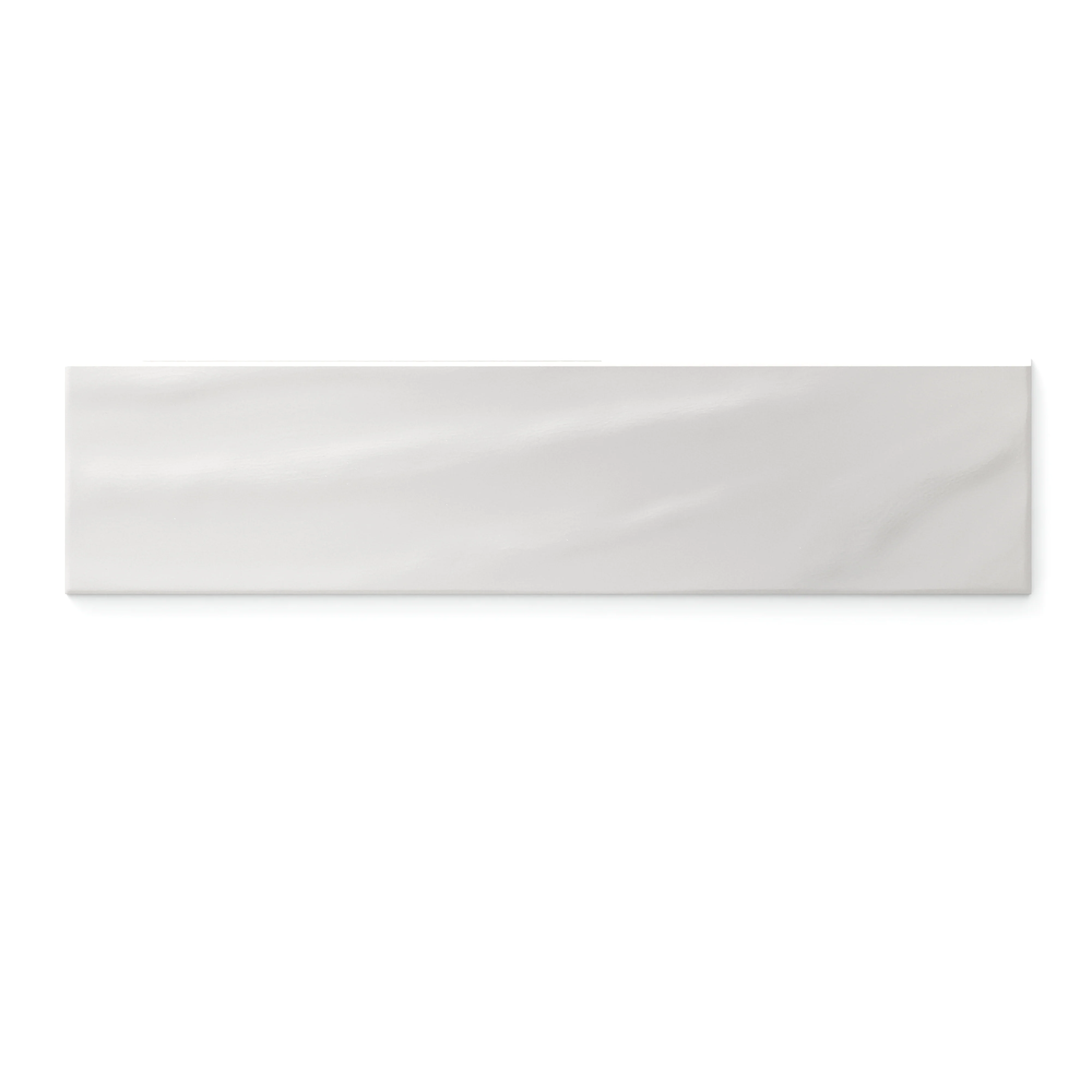 Palmer 6x24 Glossy Porcelain Bullnose Tile in Bianco