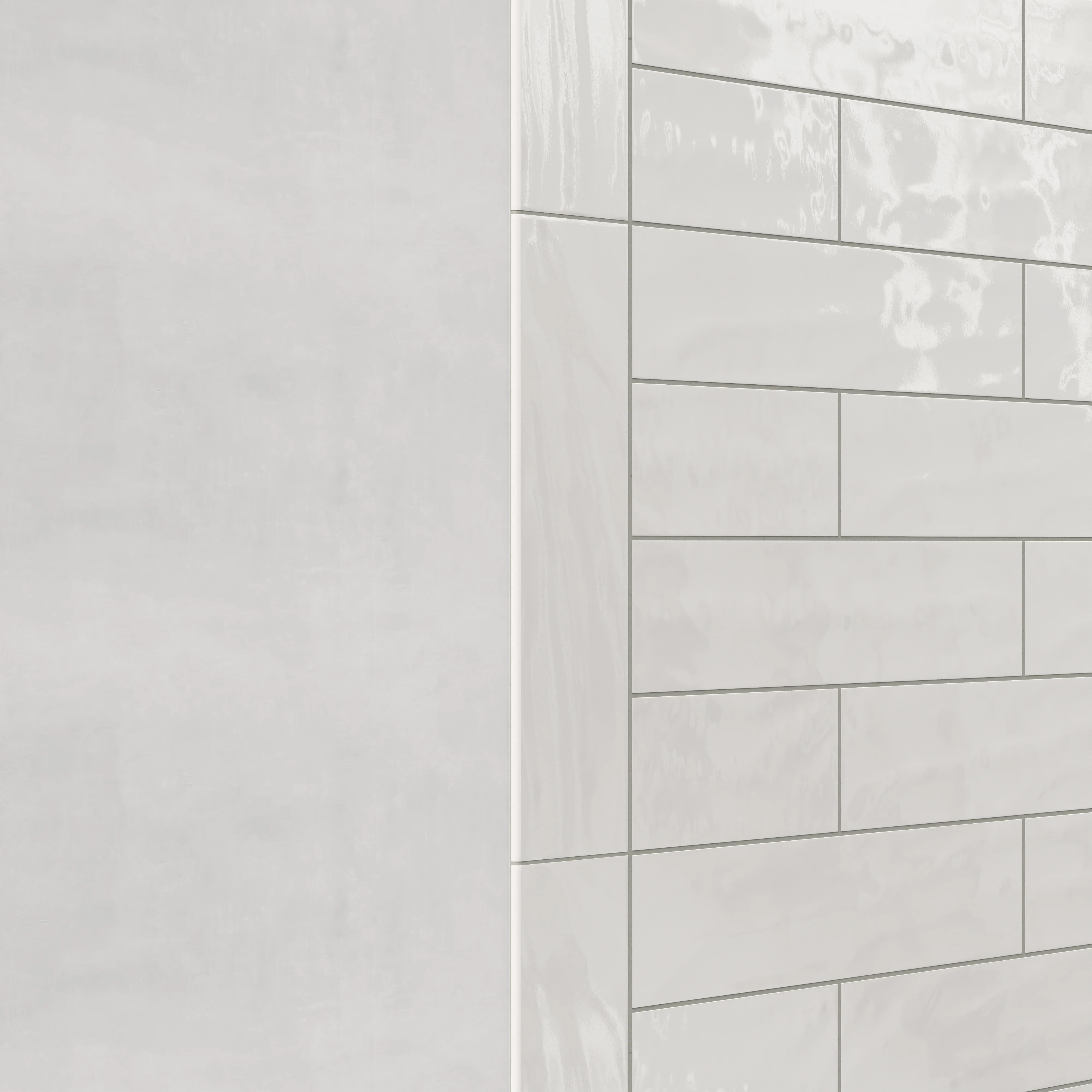 Palmer 6x24 Glossy Porcelain Bullnose Tile in Bianco - Image 3