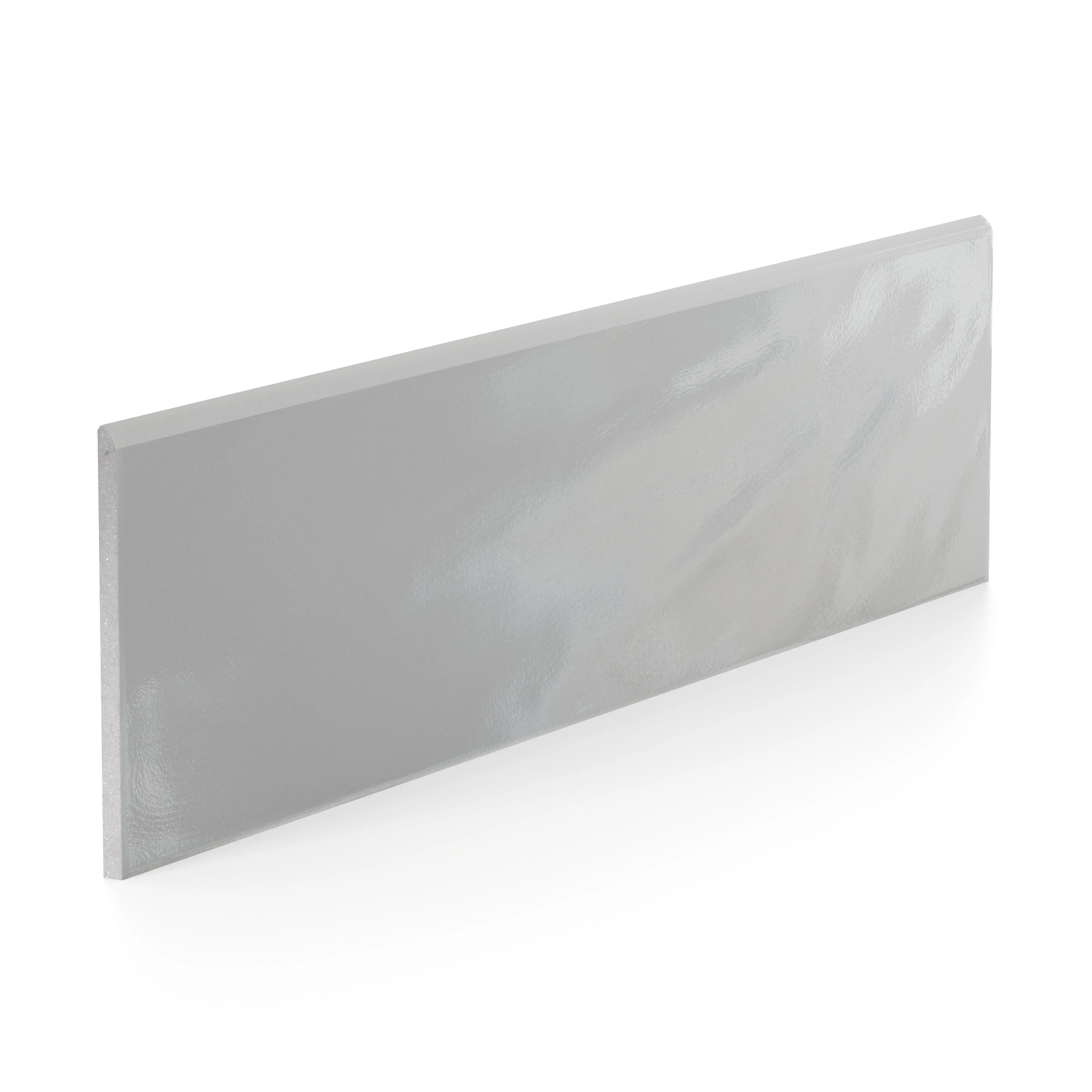 Palmer 6x24 Glossy Porcelain Bullnose Tile in Grey - Image 2
