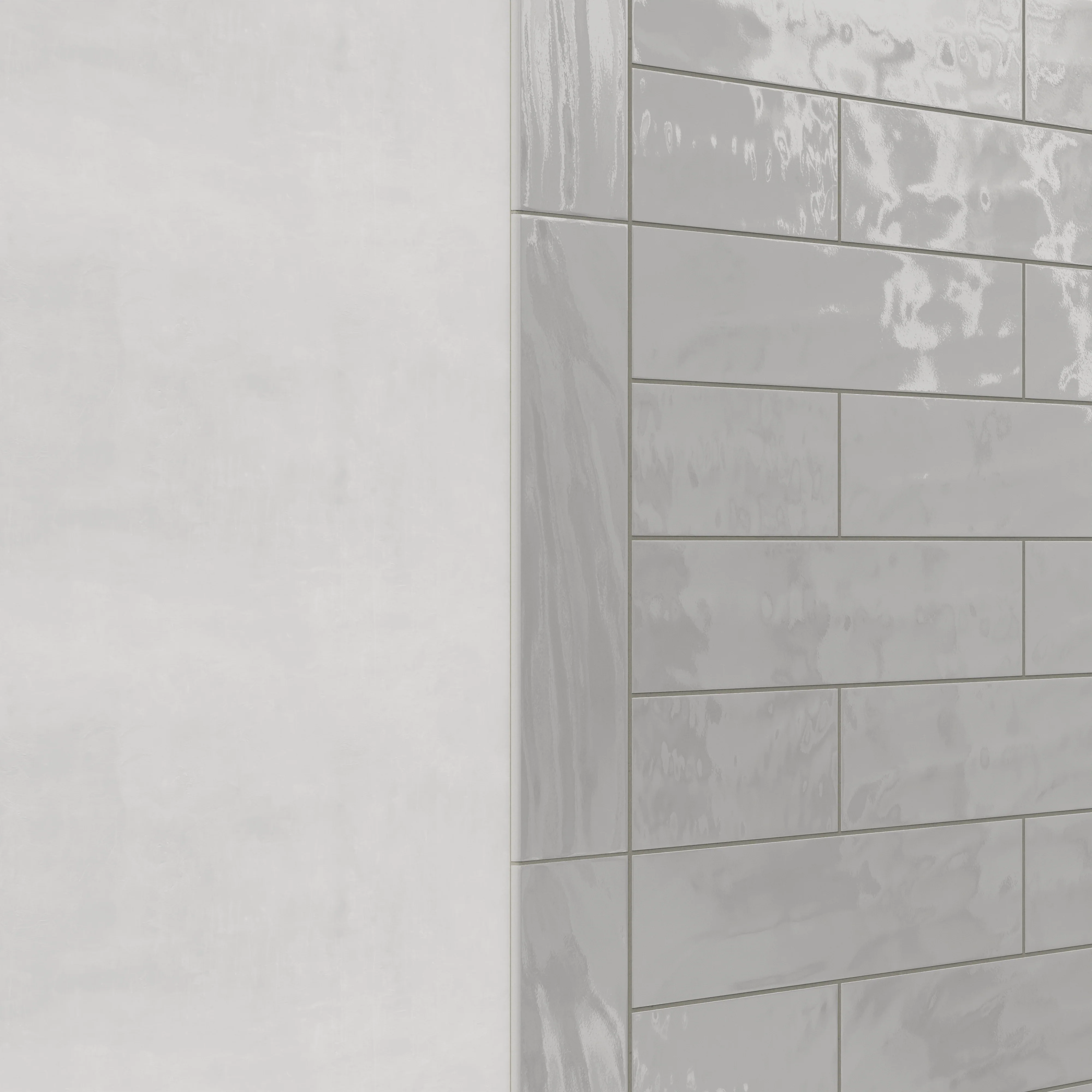 Palmer 6x24 Glossy Porcelain Bullnose Tile in Grey - Image 3