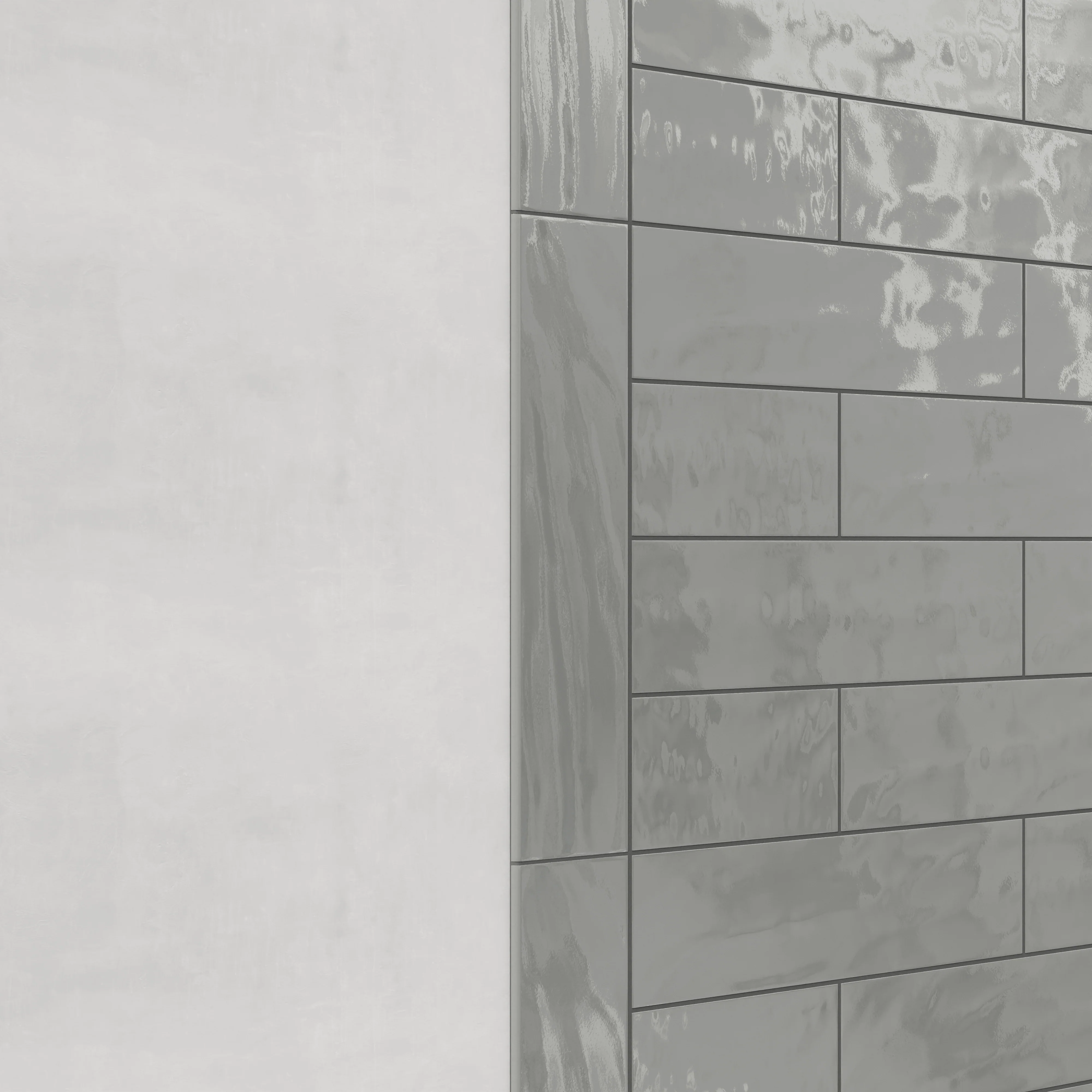 Palmer 6x24 Glossy Porcelain Bullnose Tile in Mineral - Image 3