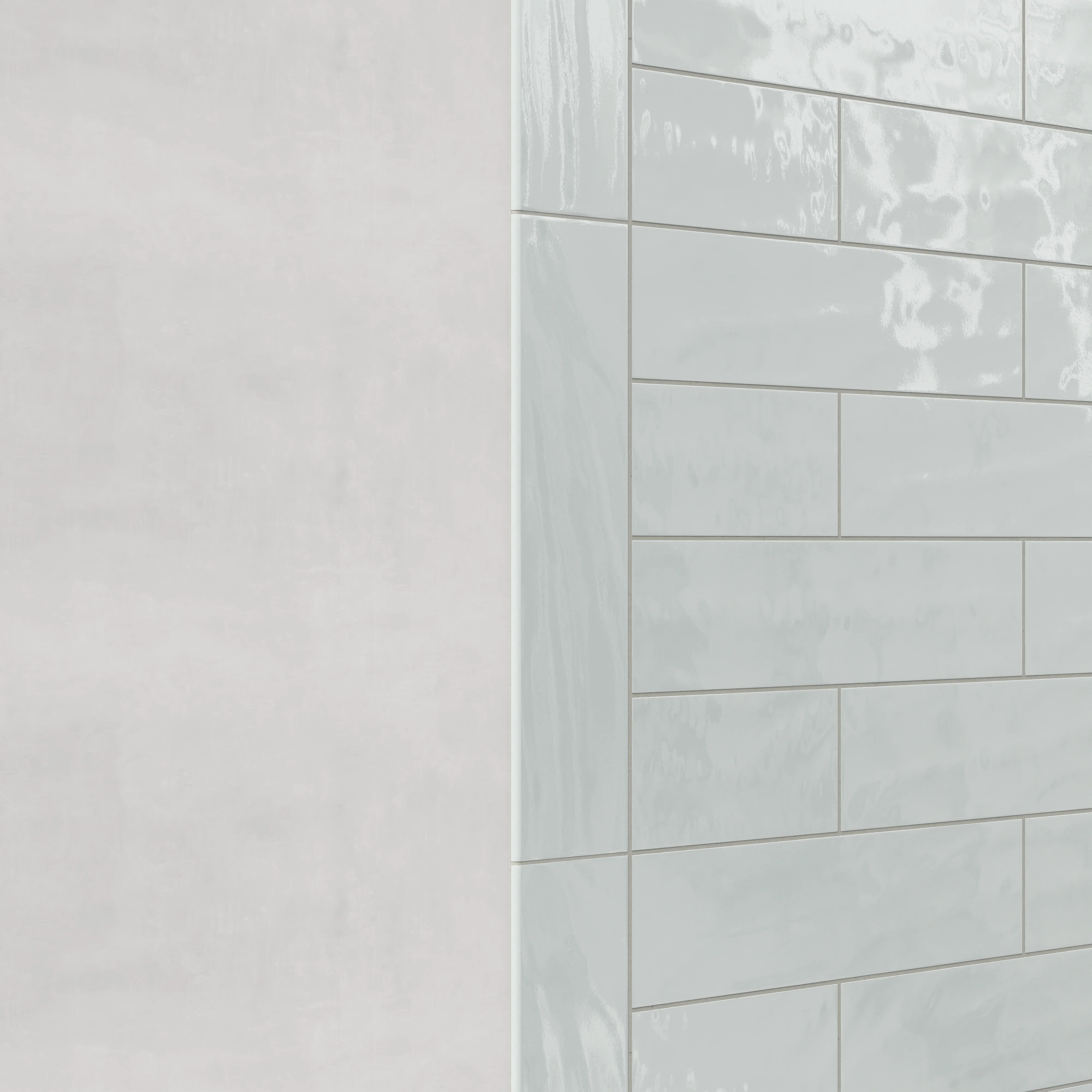 Palmer 6x24 Glossy Porcelain Bullnose Tile in Mint - Image 3