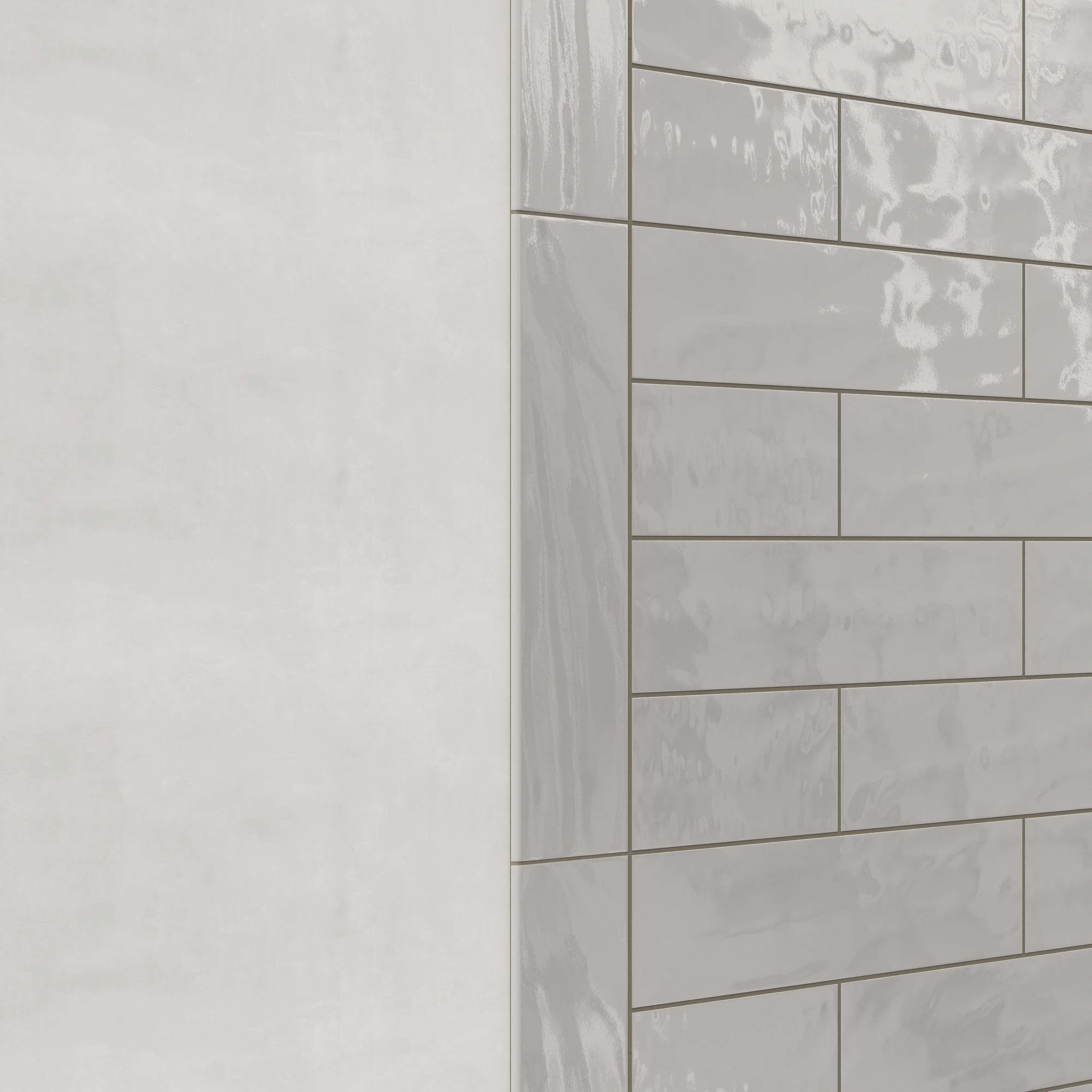 Palmer 6x24 Glossy Porcelain Bullnose Tile in Smoke - Image 3