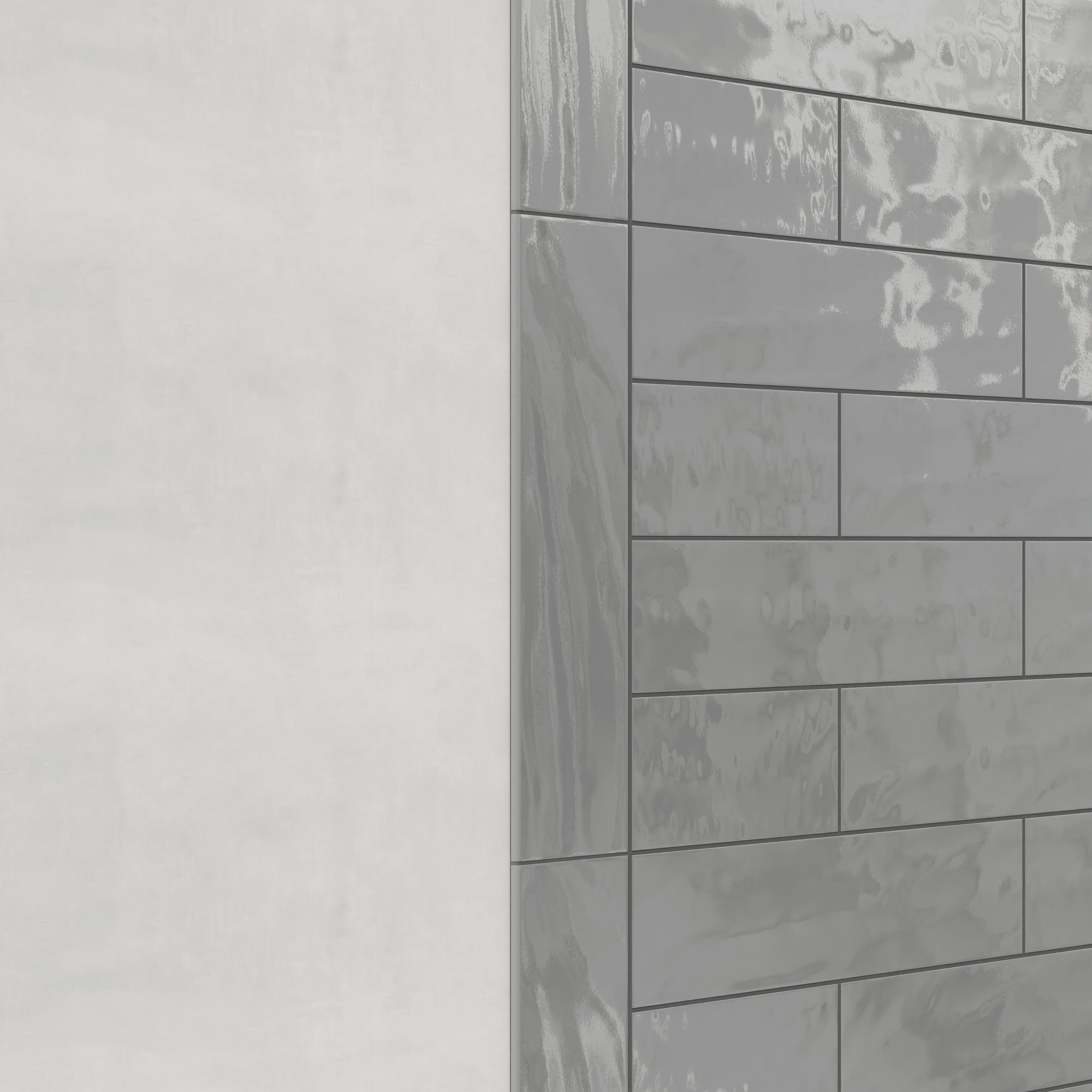 Palmer 6x24 Glossy Porcelain Bullnose Tile in Storm - Image 3