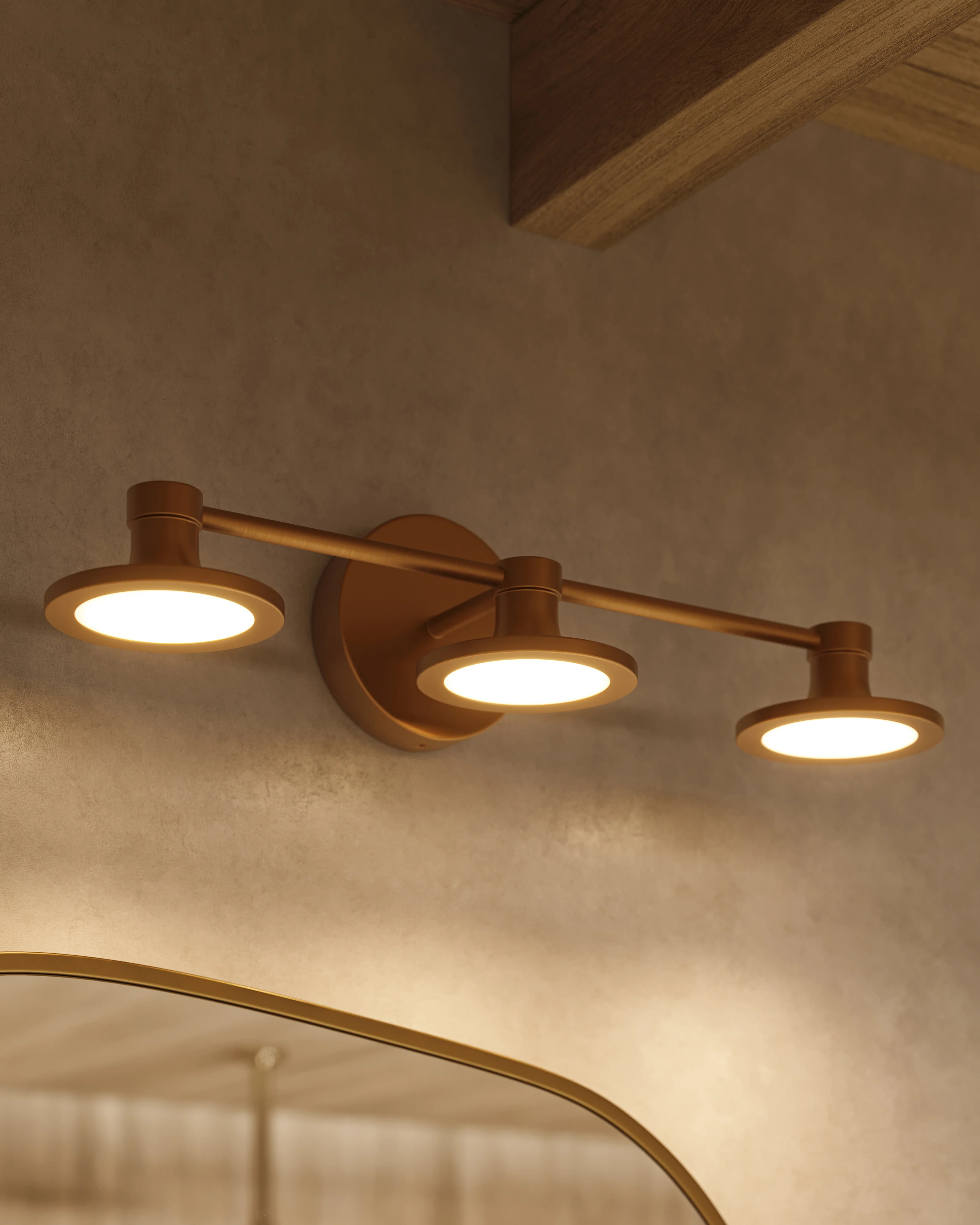 Parker 21" LED Vanity Light in Brushed Gold - Image 2