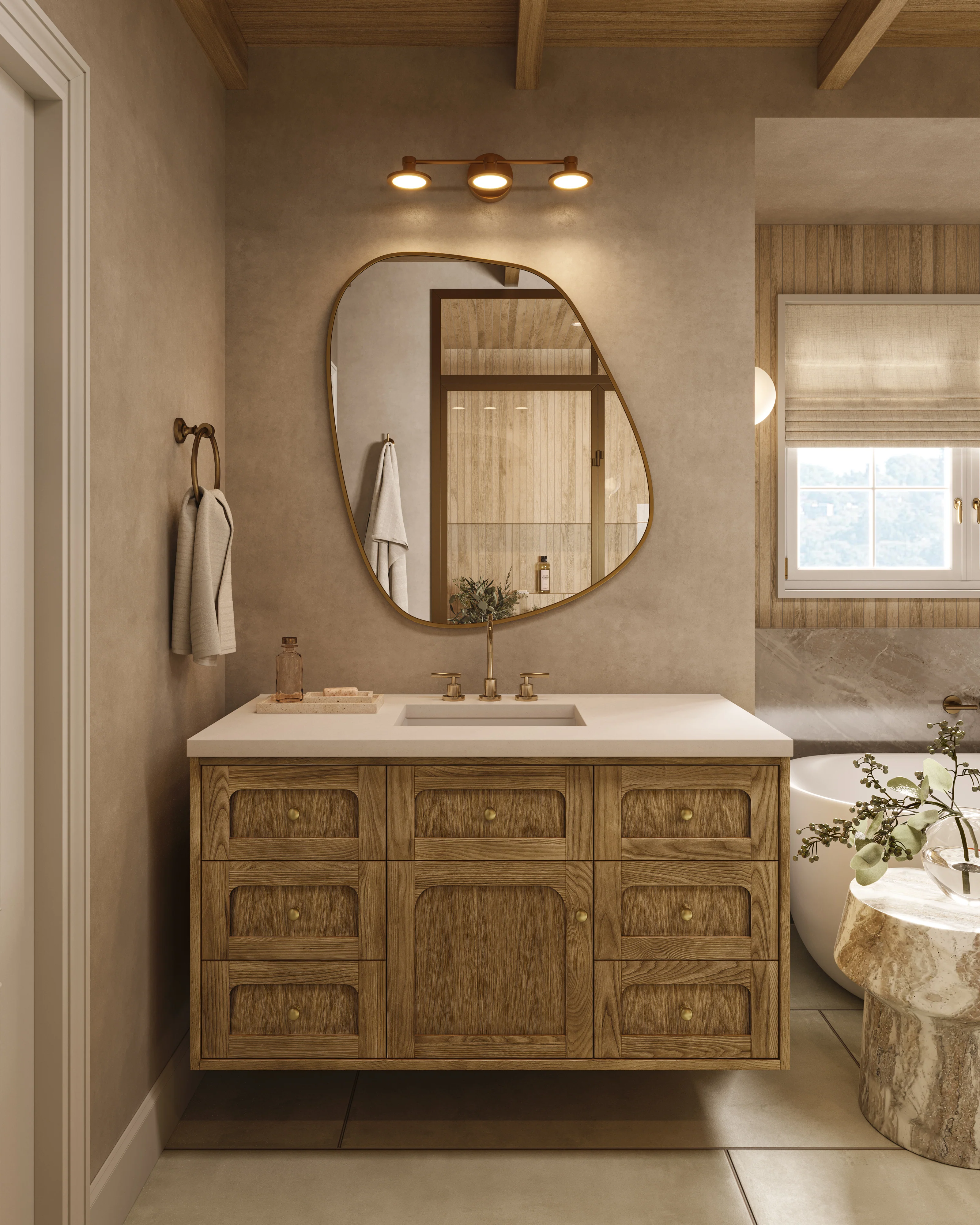 Parker 21" LED Vanity Light in Brushed Gold - Image 3