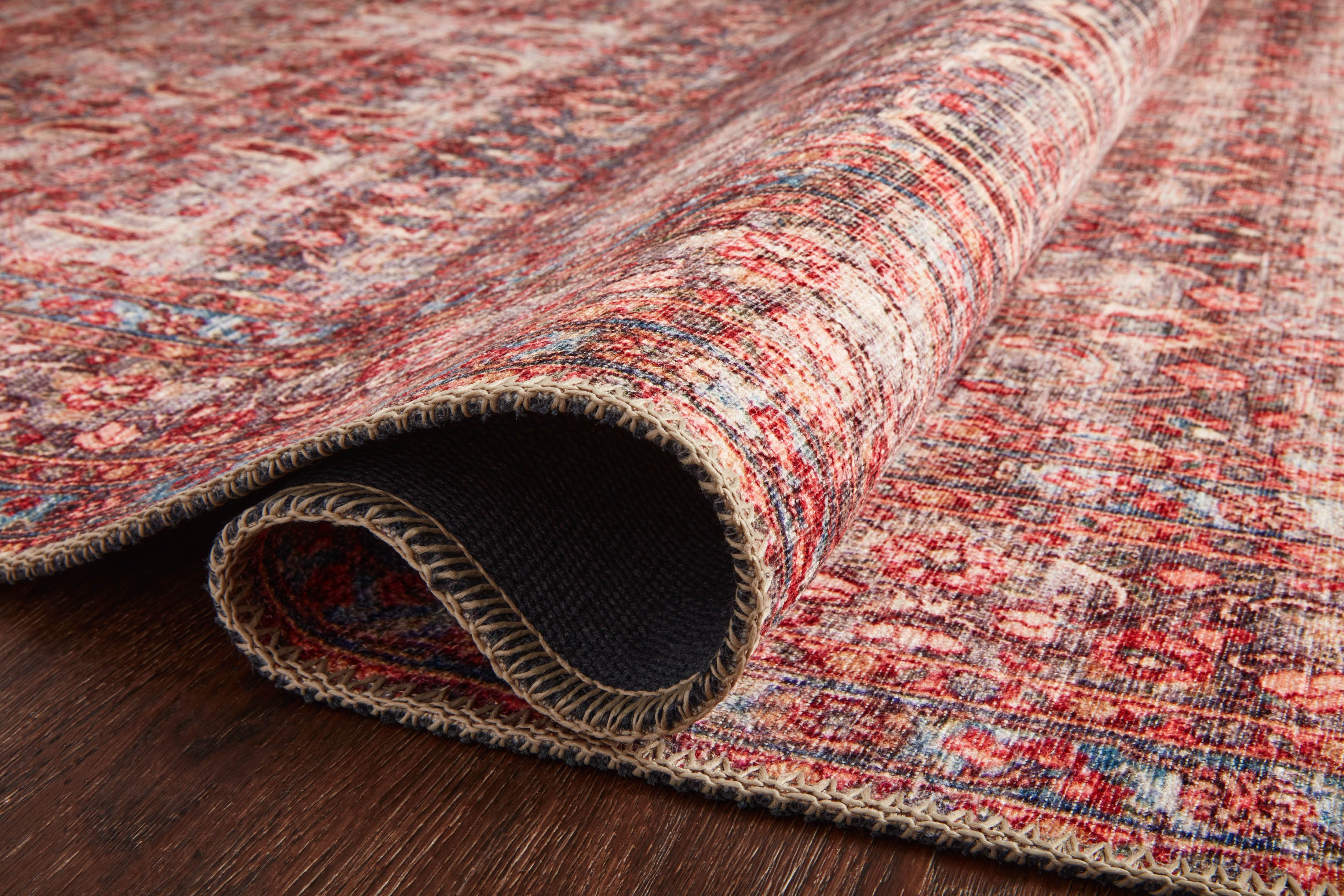 Pascal Rug in Scarlett / Navy - Image 5