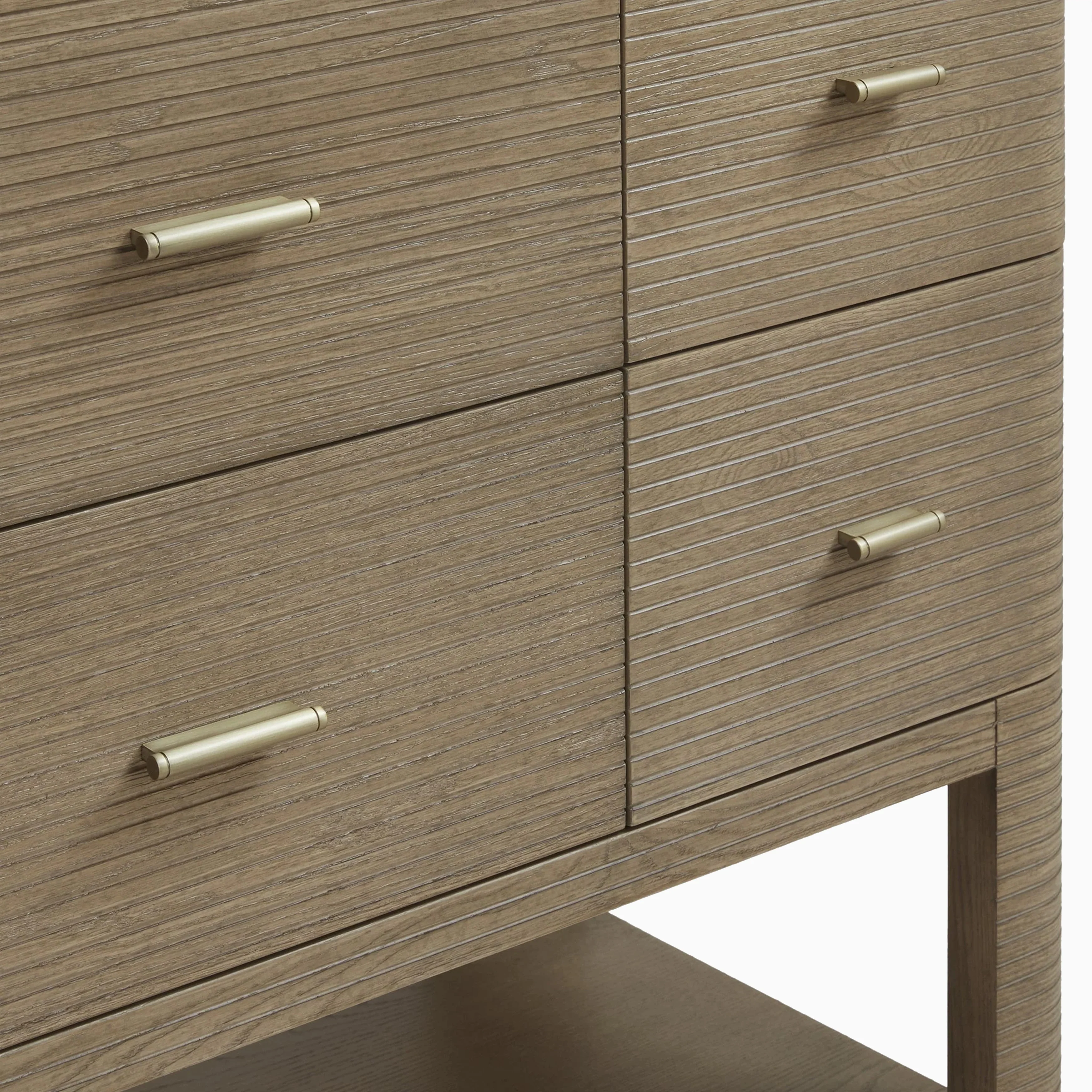 Paxton 48" Single Vanity in Pebble Oak with 3 cm White Zeus Quartz Top - Image 6