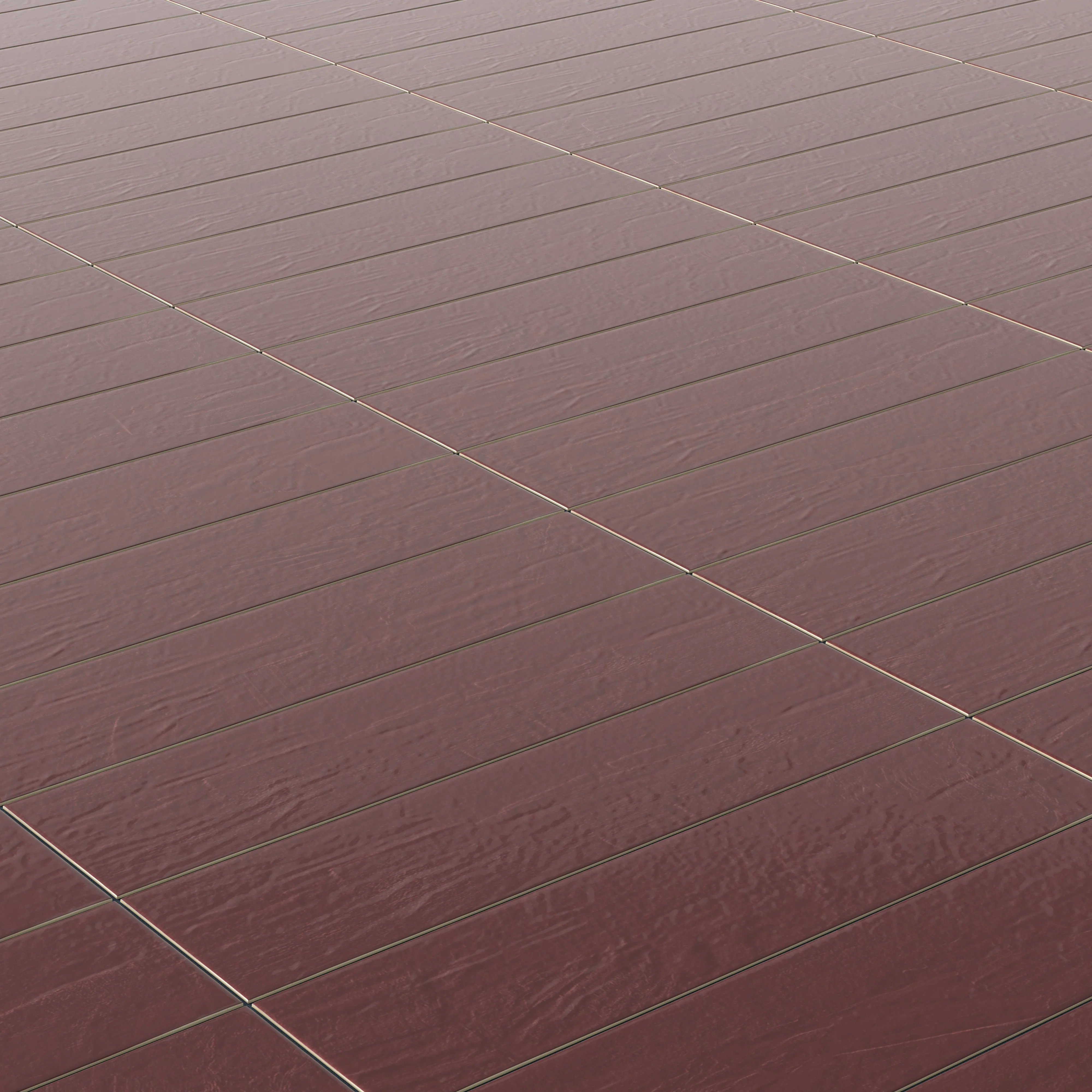 Piper 6x24 Glossy Porcelain Tile in Crimson - Image 4