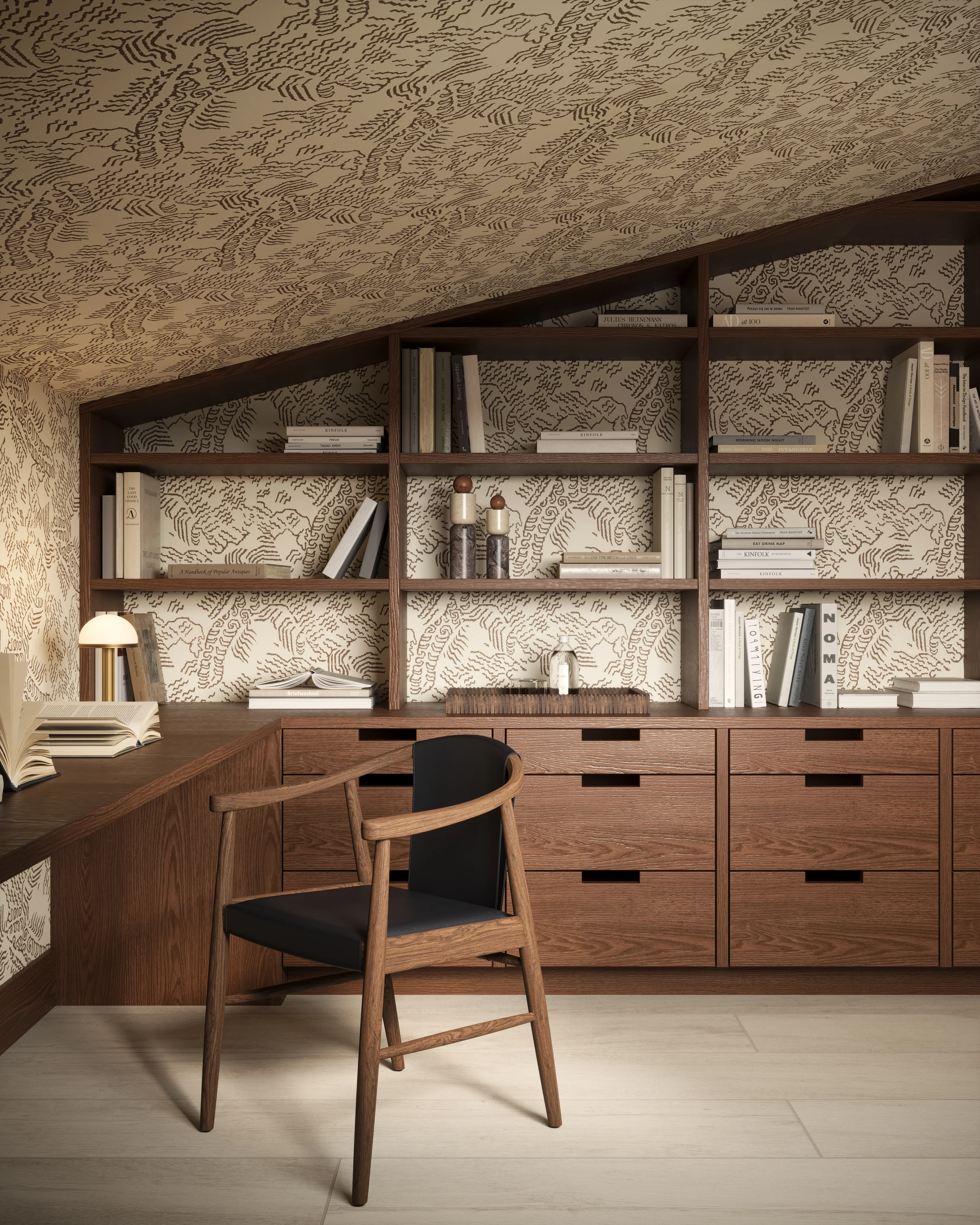 Plateau Wallpaper in Taupe II, 52" x 132" - Image 6