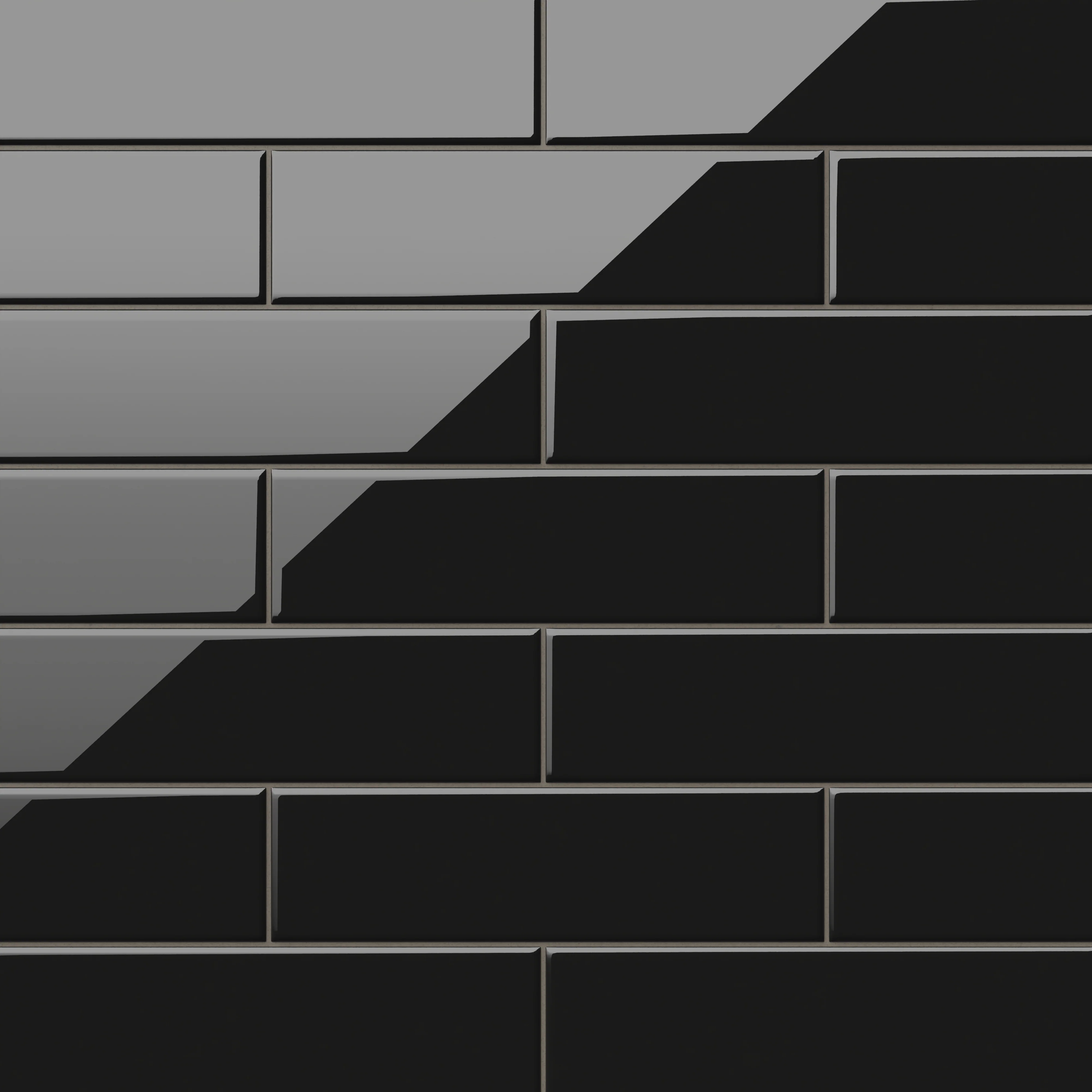 Polly 3x10 Glossy Ceramic Tile in Black