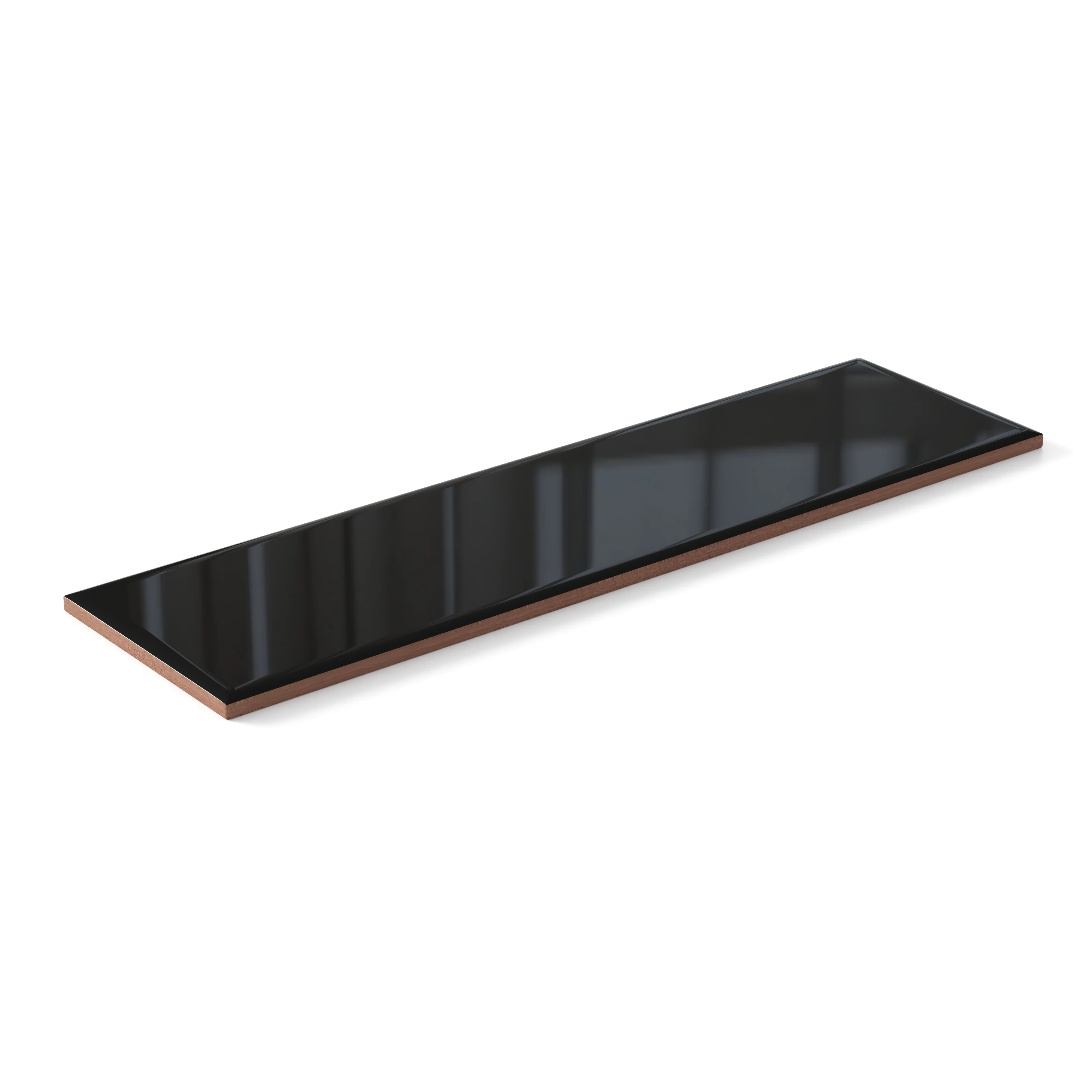 Polly 3x10 Glossy Ceramic Tile in Black - Image 3