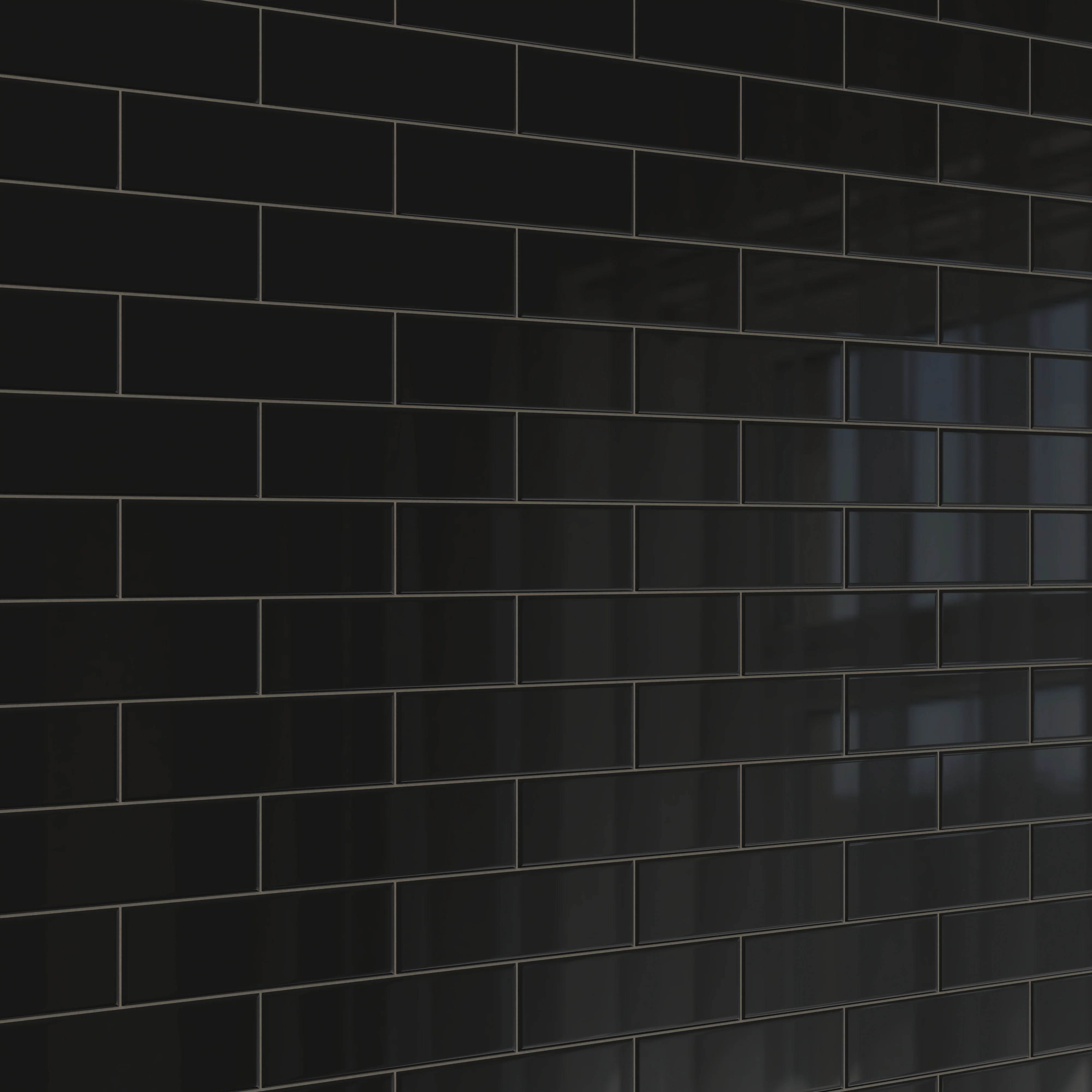 Polly 3x10 Glossy Ceramic Tile in Black - Image 4