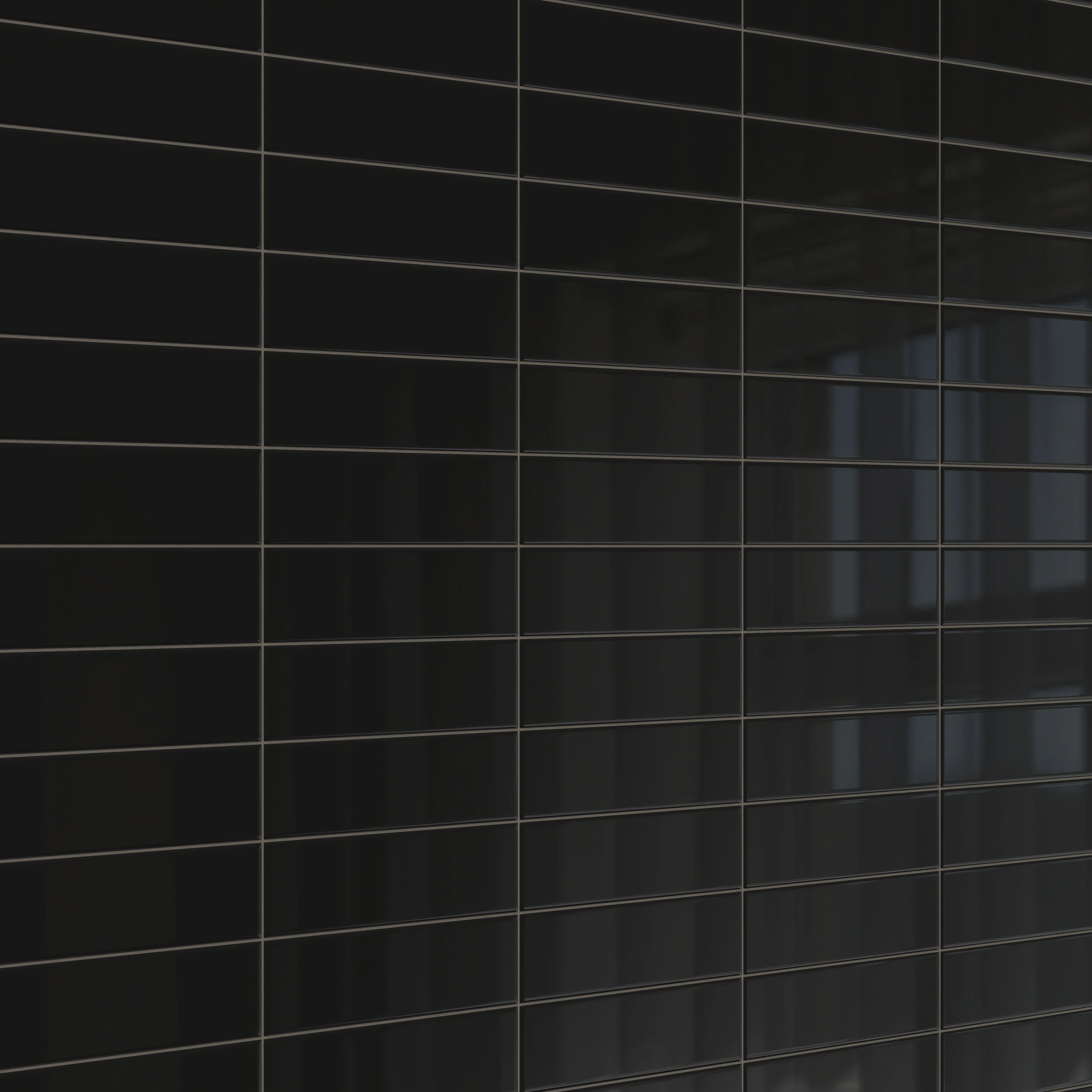 Polly 3x10 Glossy Ceramic Tile in Black - Image 7