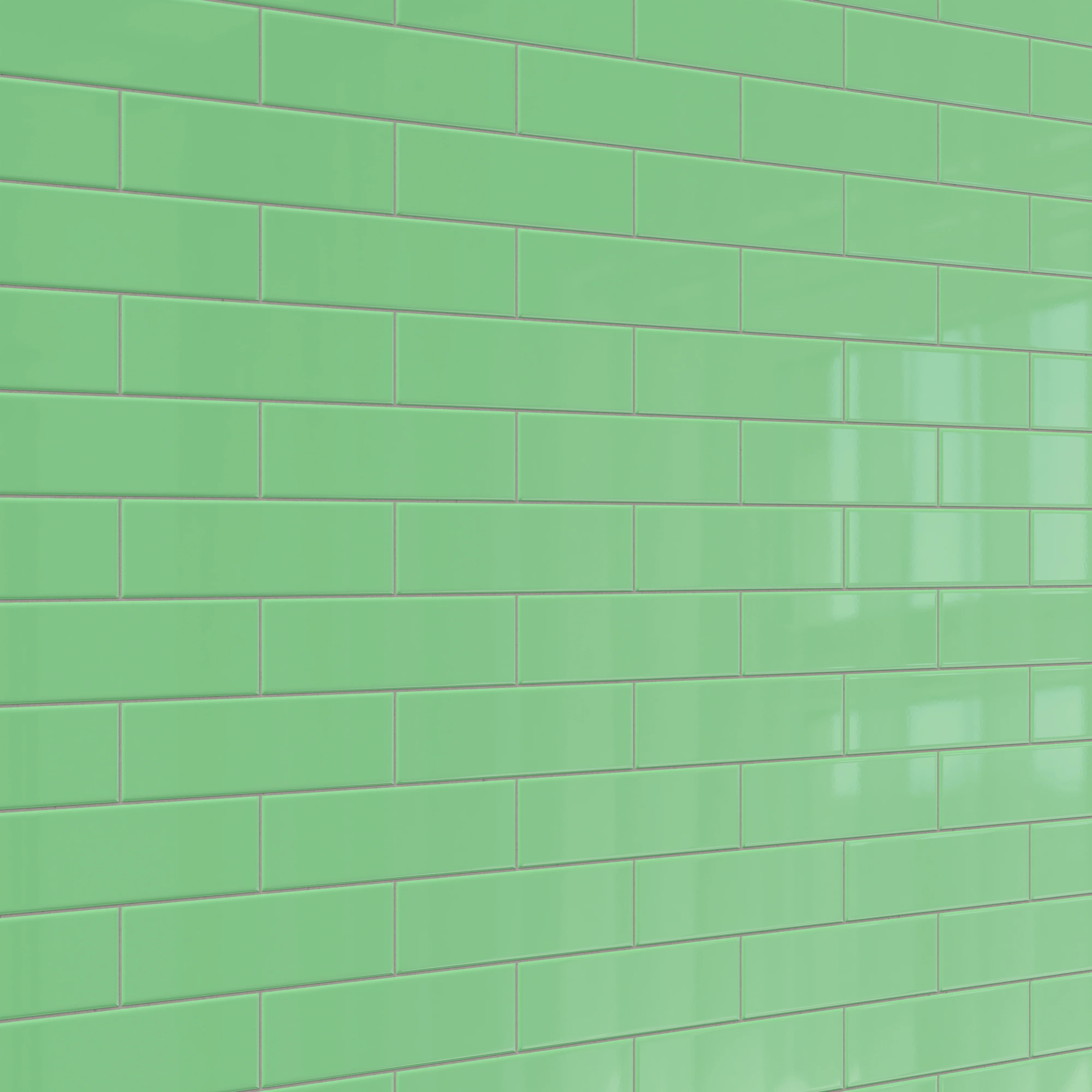 Polly 3x10 Glossy Ceramic Tile in Green - Image 4