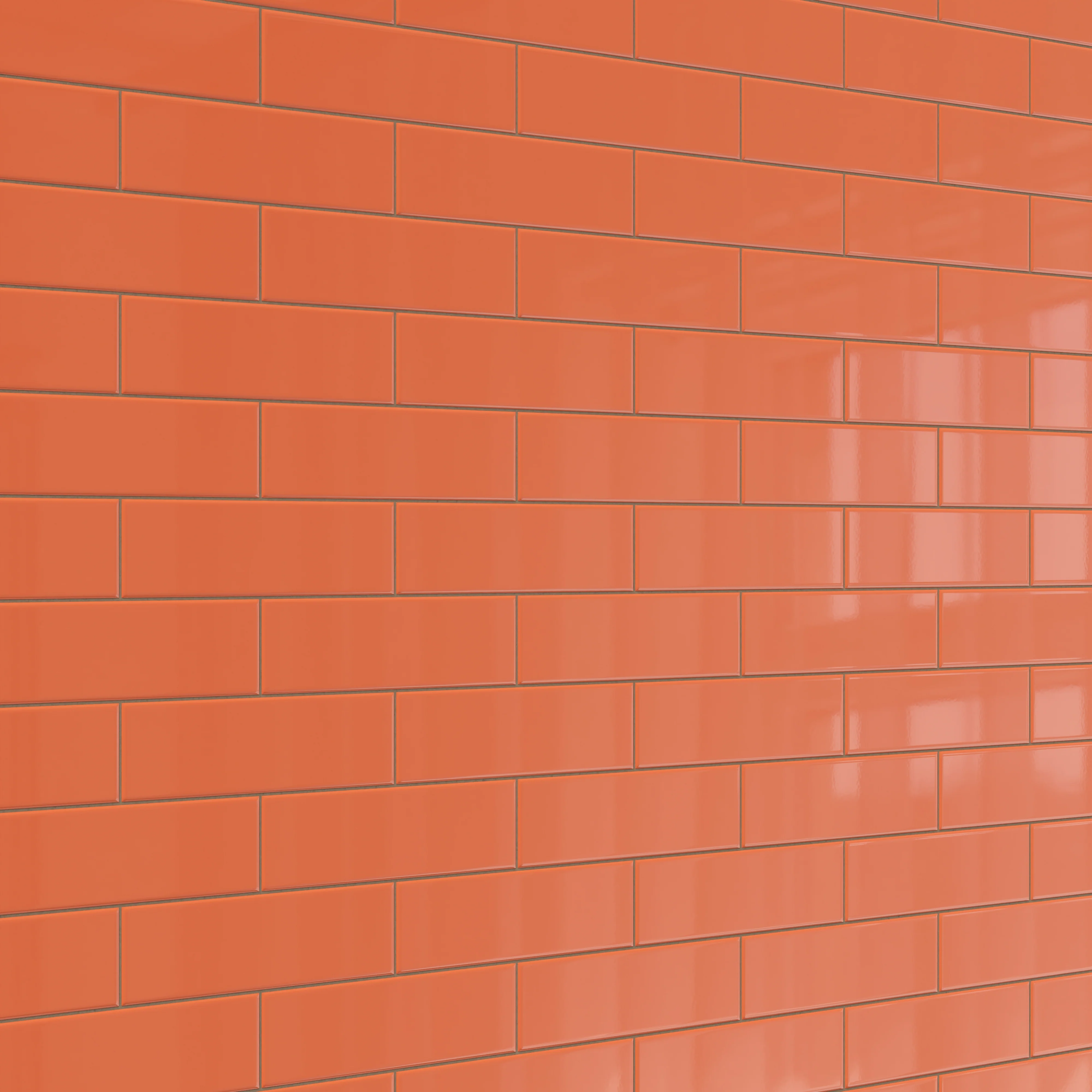 Polly 3x10 Glossy Ceramic Tile in Orange - Image 4