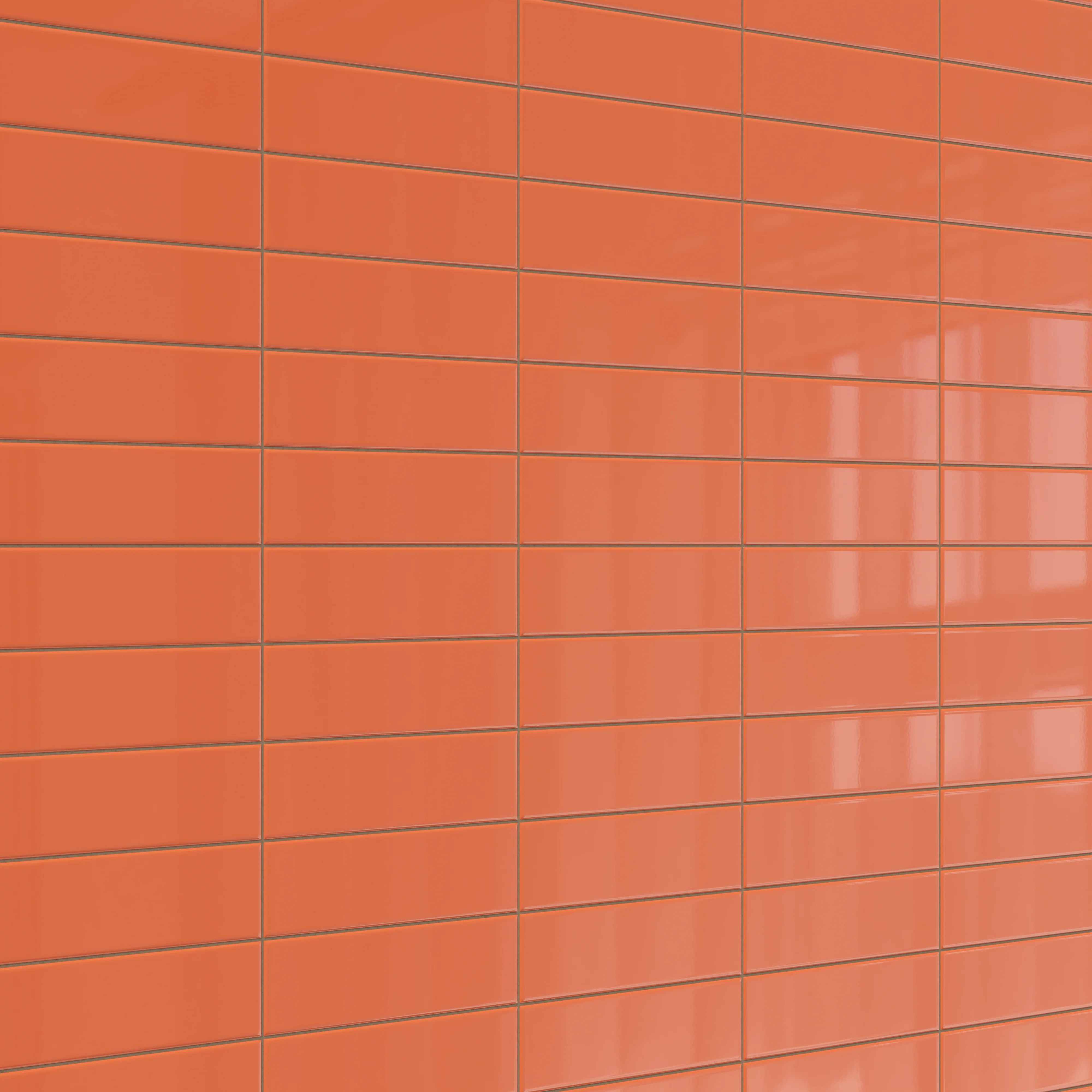 Polly 3x10 Glossy Ceramic Tile in Orange - Image 7