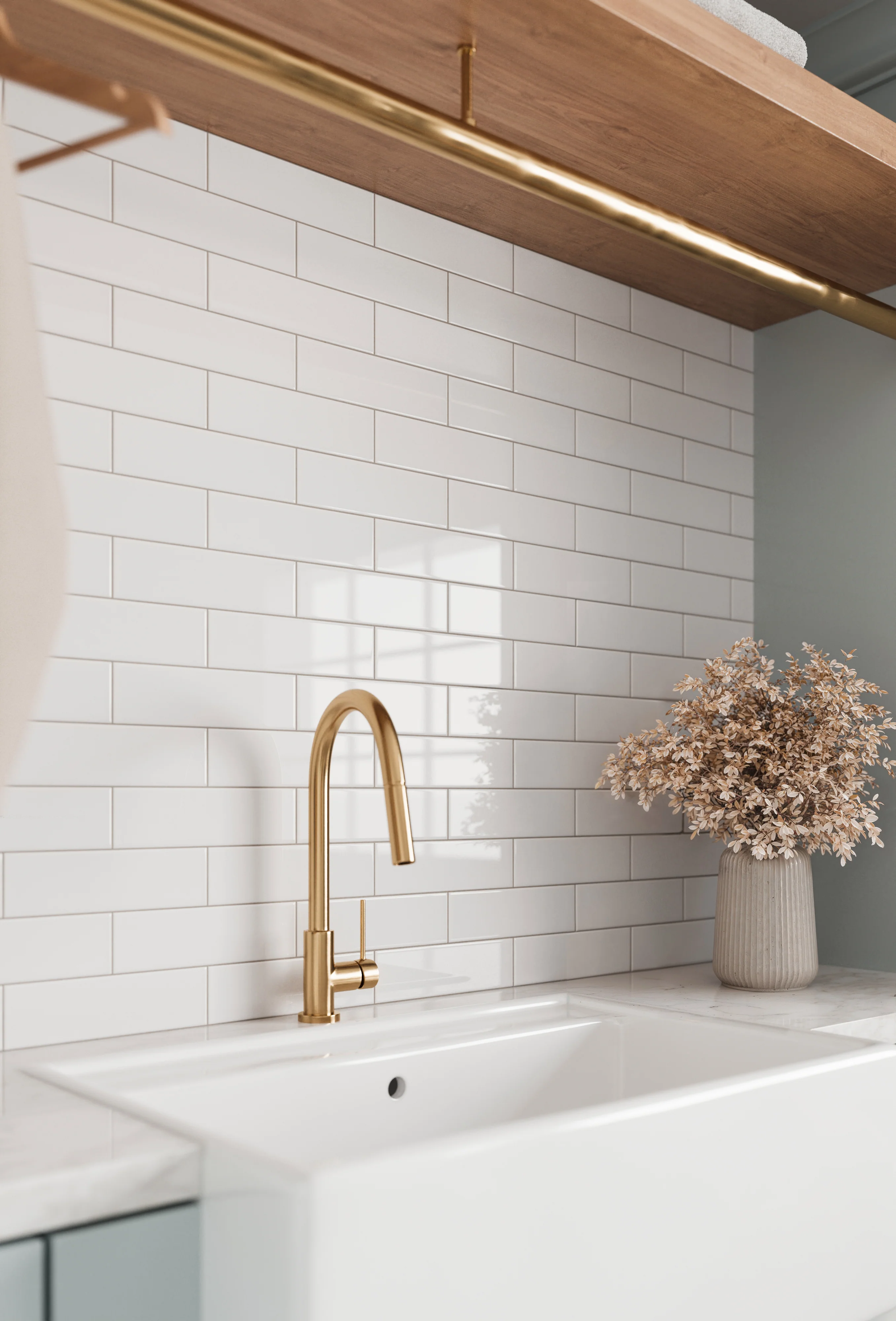Polly 3x10 Glossy Ceramic Tile in White - Image 13