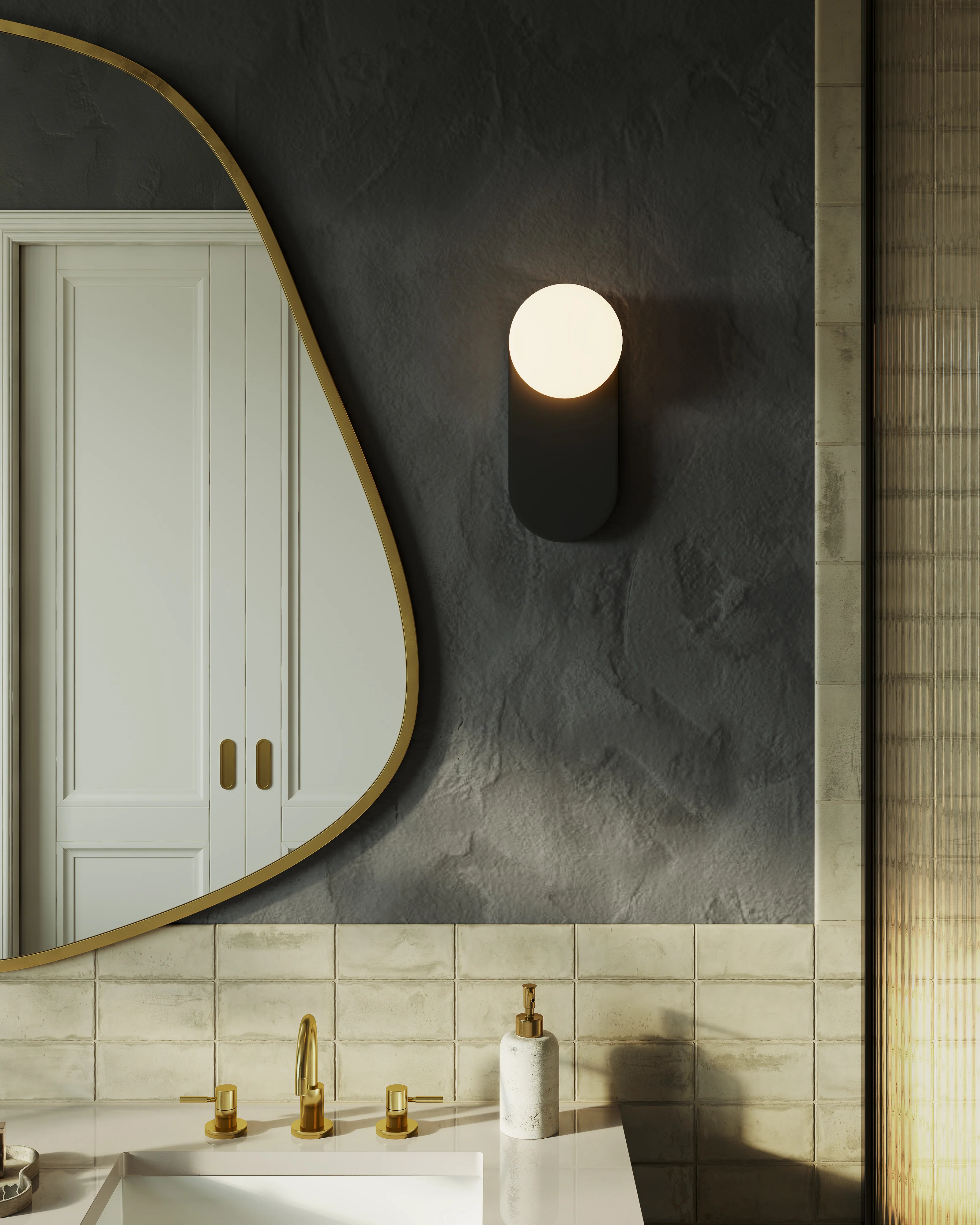 Primm 12" Socket Wall/Vanity Light in Matte Black - Image 2