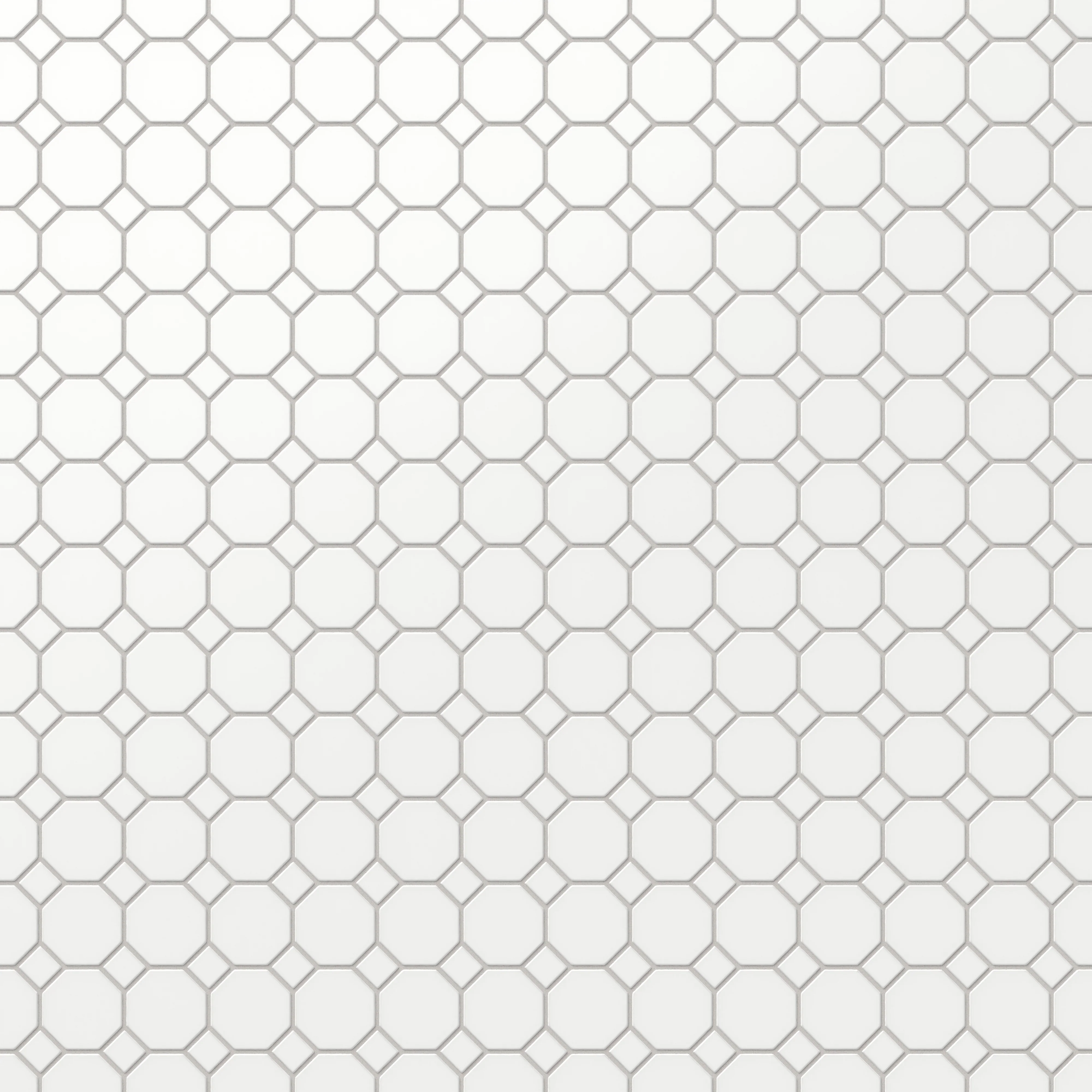Quinn 12x12 Matte Porcelain Octagon Mosaic Tile in White - Image 5