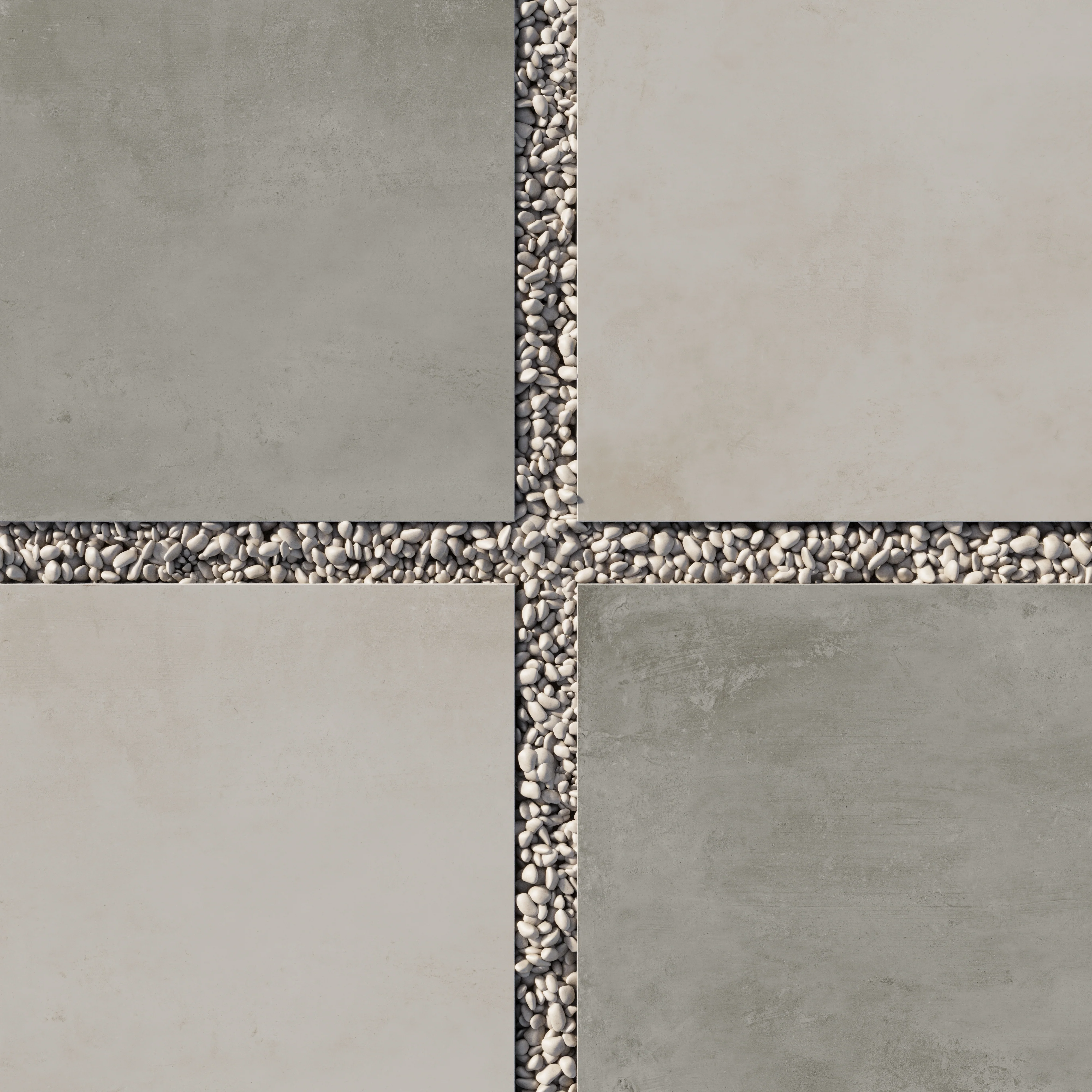 Ramsey 24x24 Checkerboard Grip 2cm Porcelain Paver Tile in Ash & Chalk - Image 3