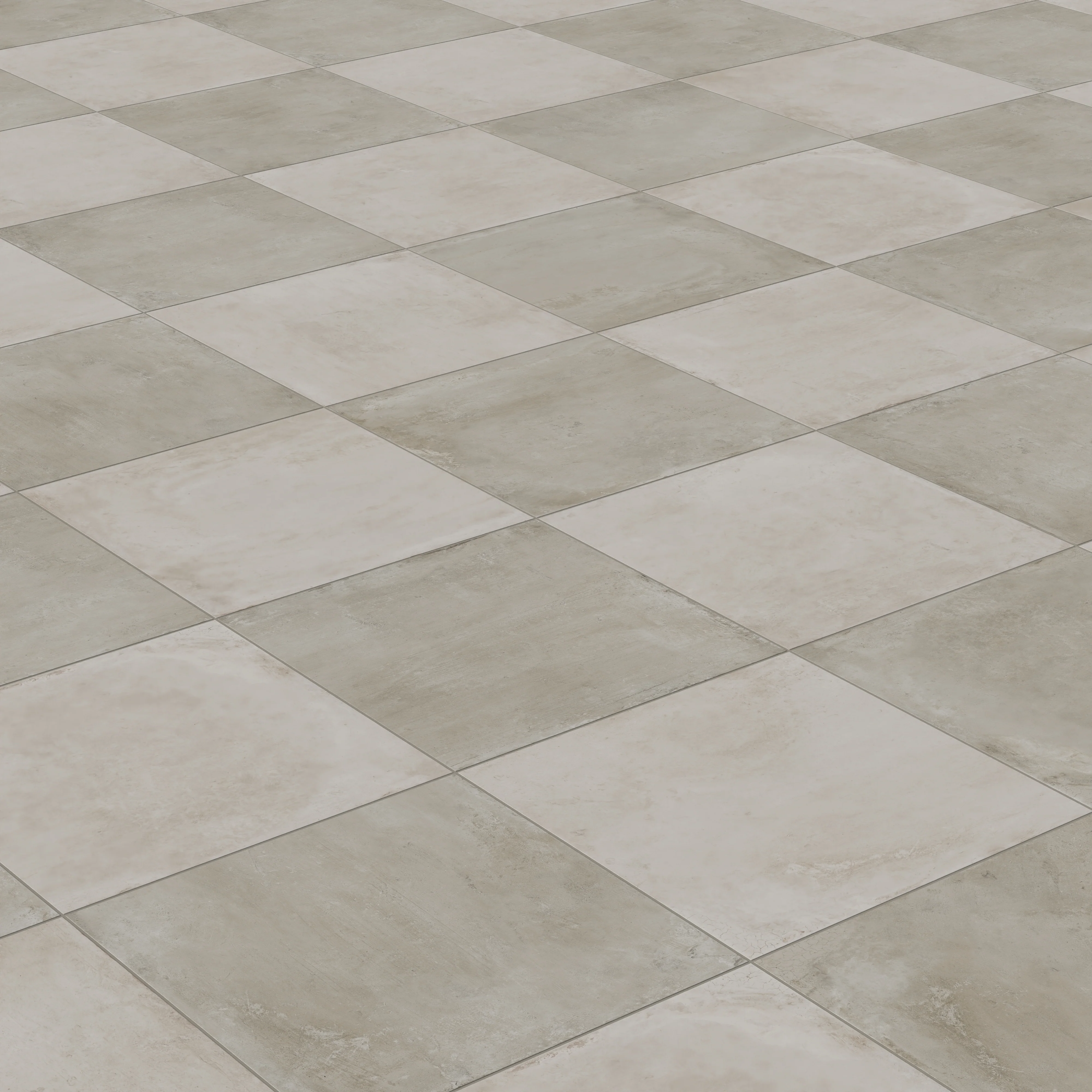 Ramsey 24x24 Checkerboard Grip 2cm Porcelain Paver Tile in Putty & Chalk - Image 7