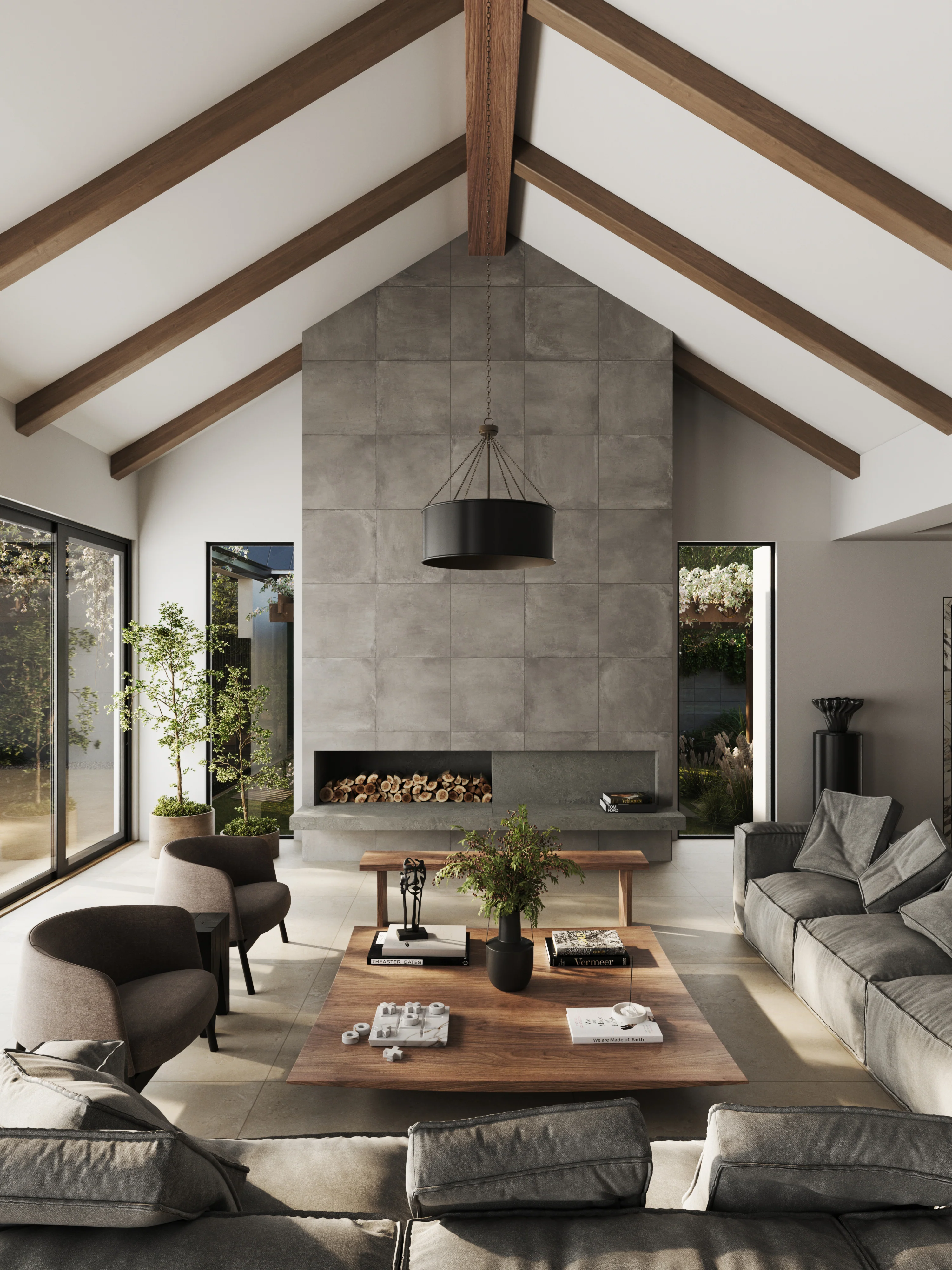 Ramsey 24x24 Matte Porcelain Tile in Smoke - Image 4