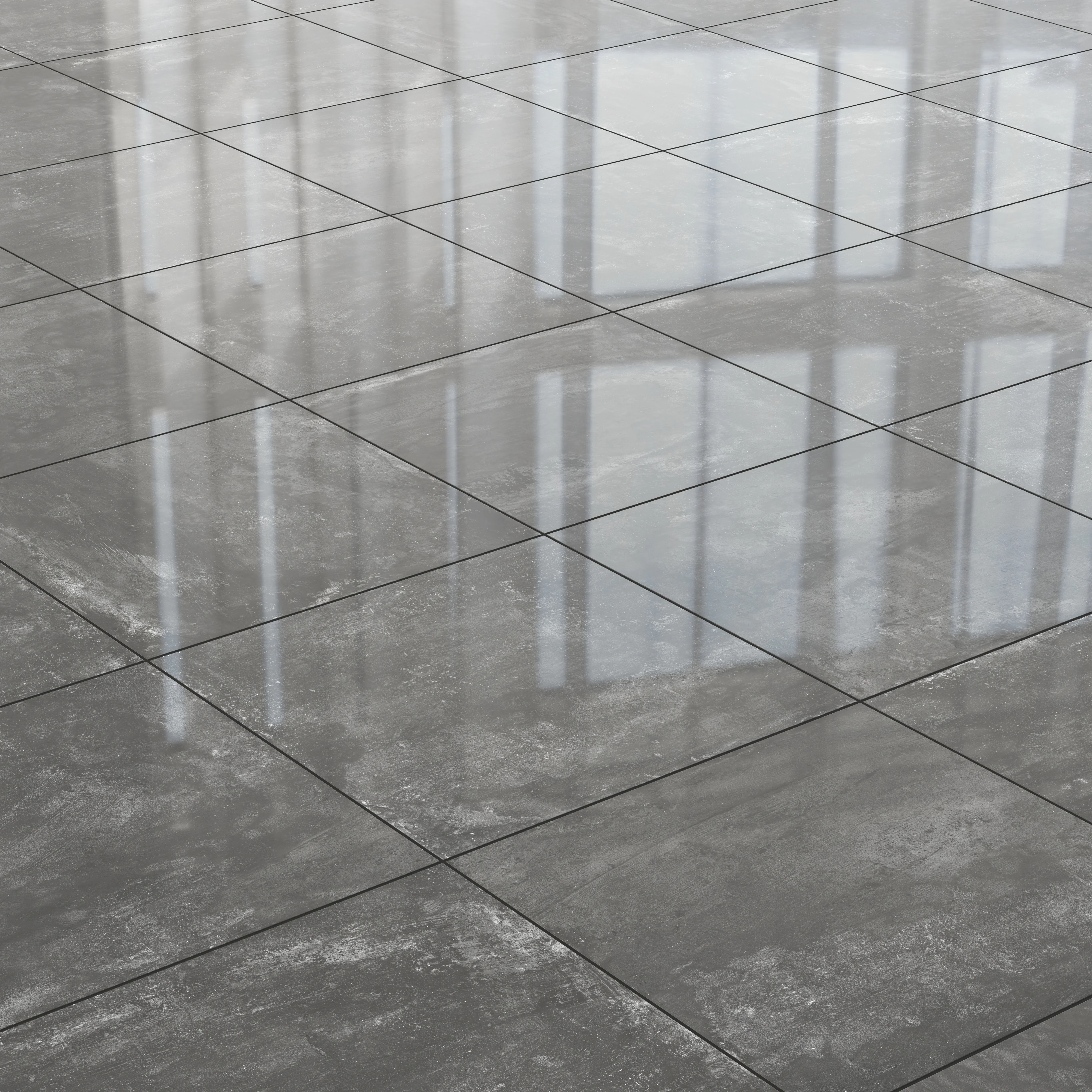 Ramsey 24x24 Polished Porcelain Tile in Coal - Image 4