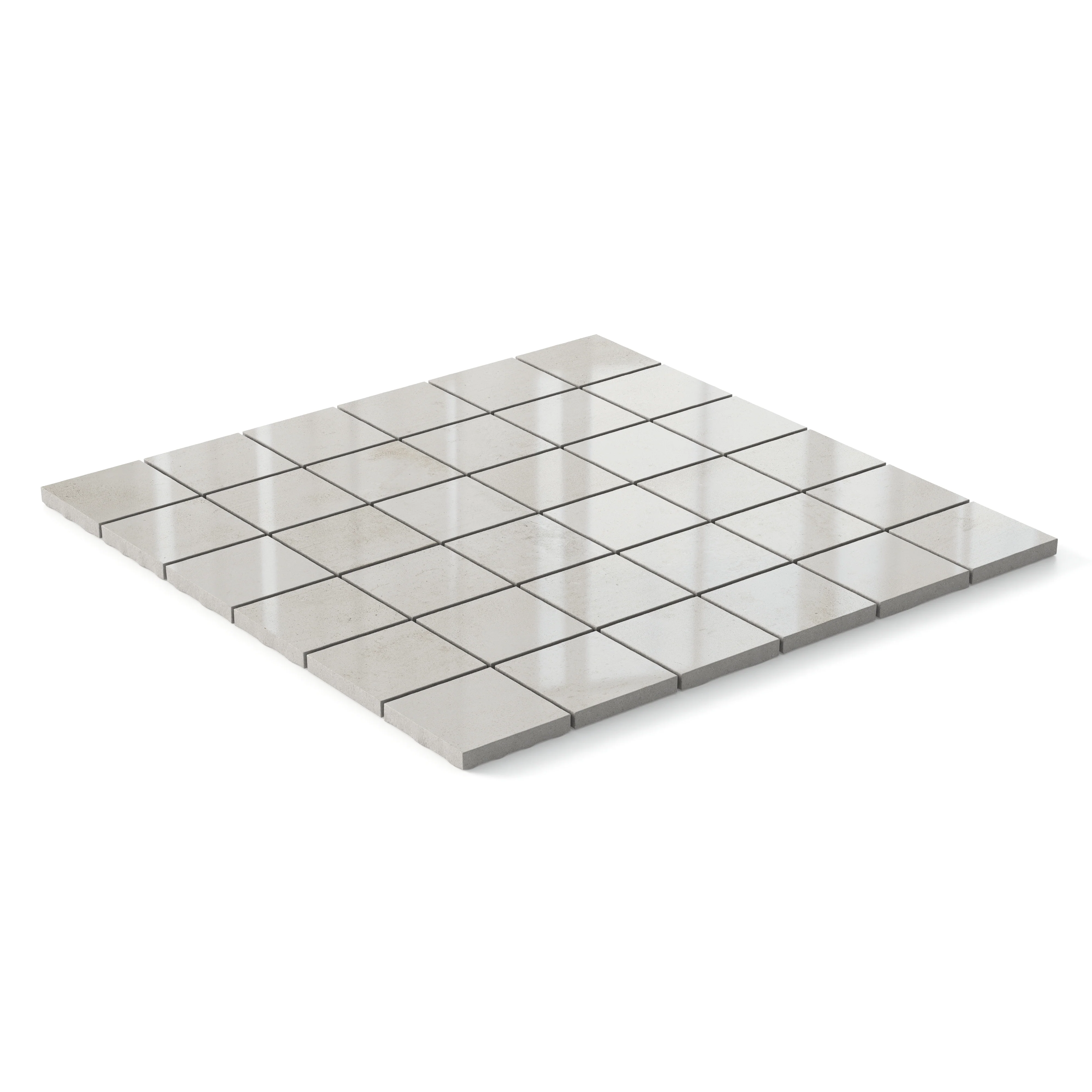 Ramsey 2x2 Polished Porcelain Mosaic Tile in Chalk - Image 2