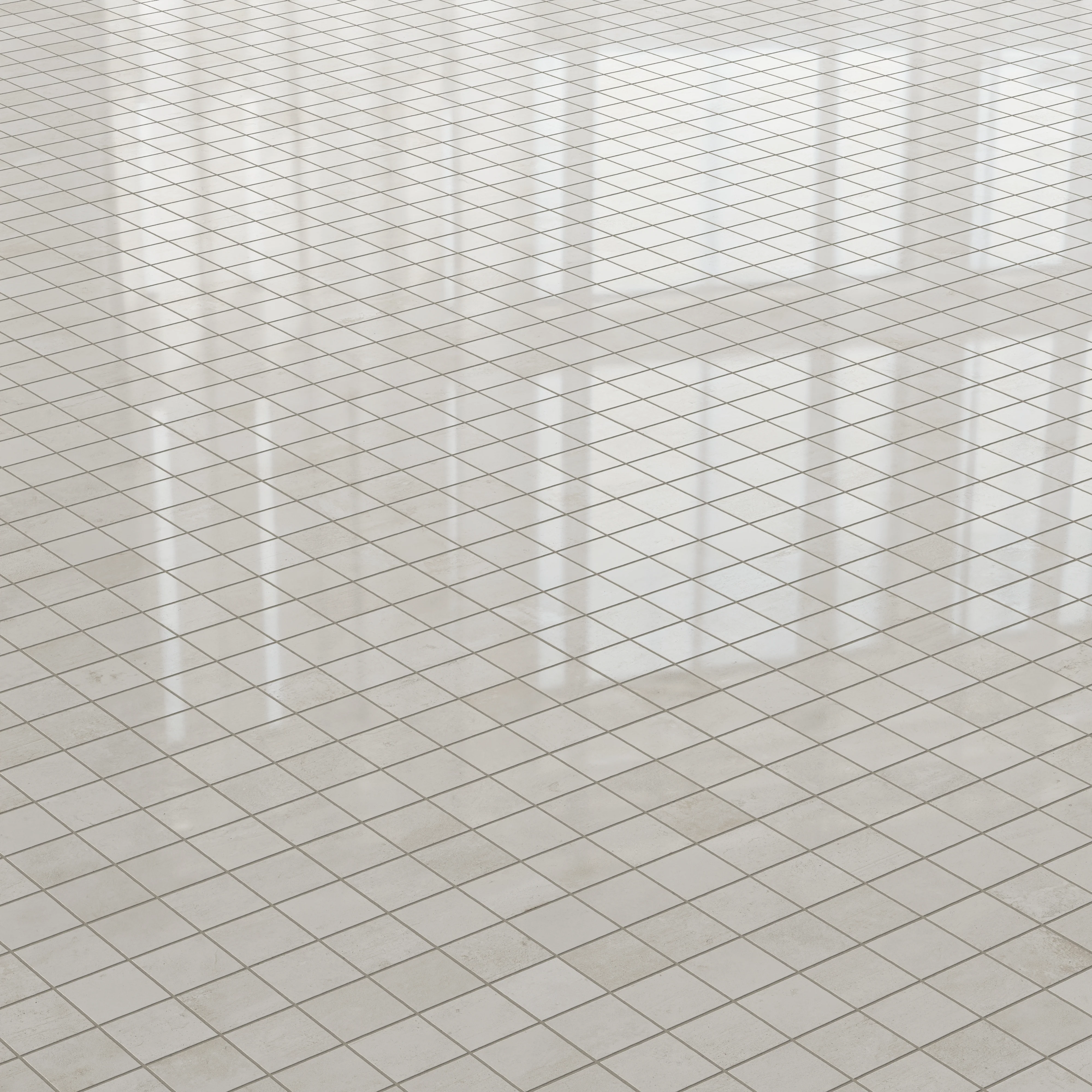 Ramsey 2x2 Polished Porcelain Mosaic Tile in Chalk - Image 3