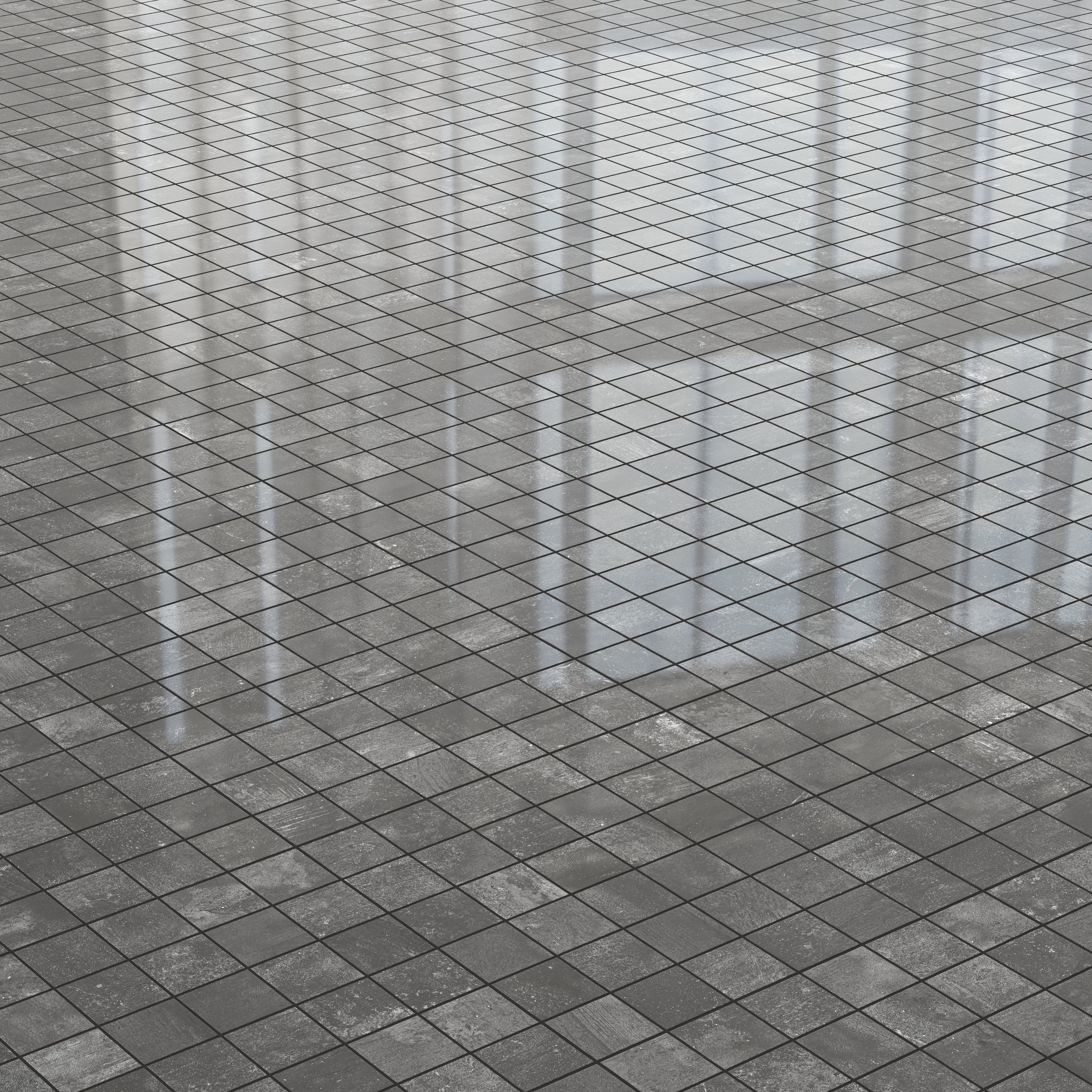 Ramsey 2x2 Polished Porcelain Mosaic Tile in Coal - Image 3