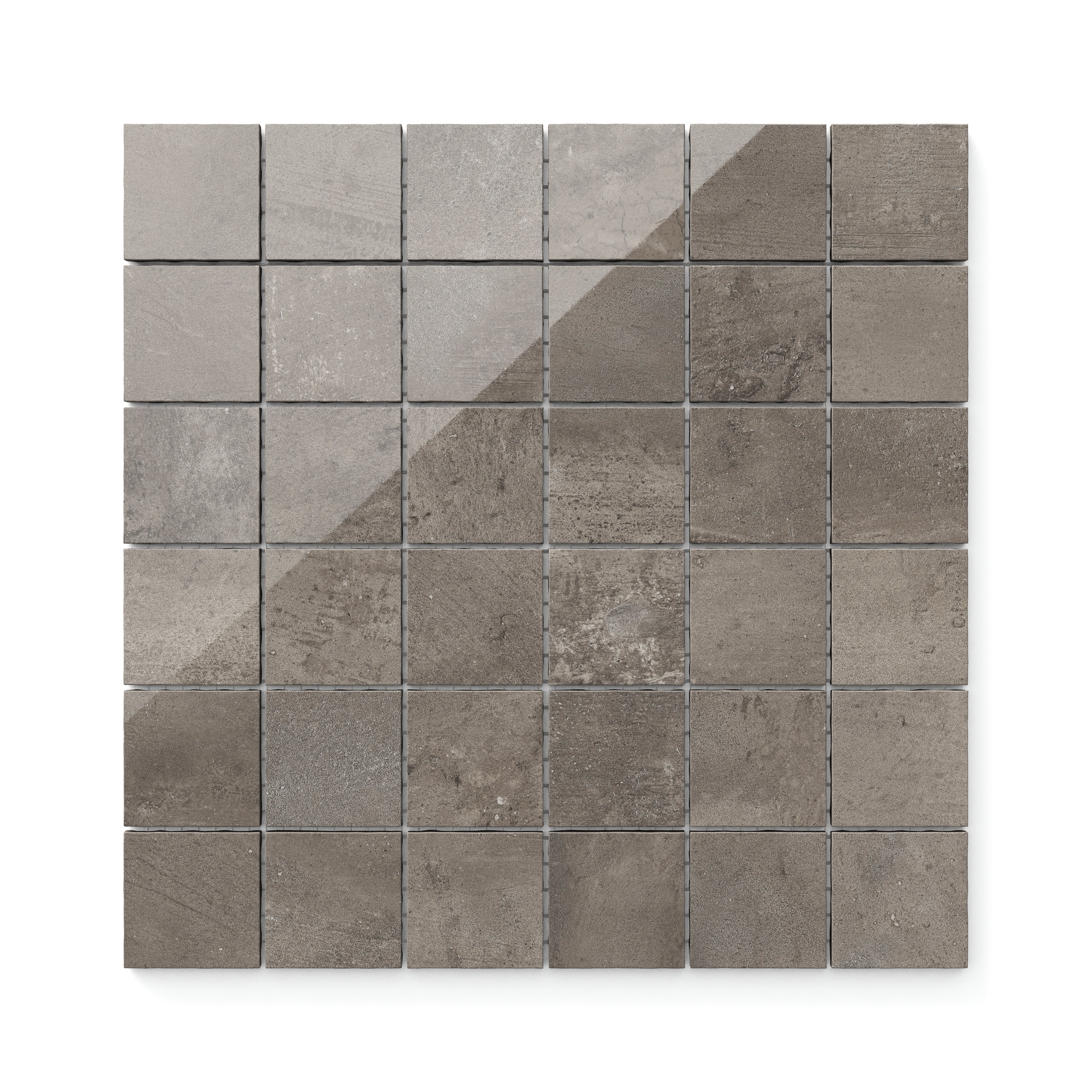 Ramsey 2x2 Polished Porcelain Mosaic Tile in Smoke