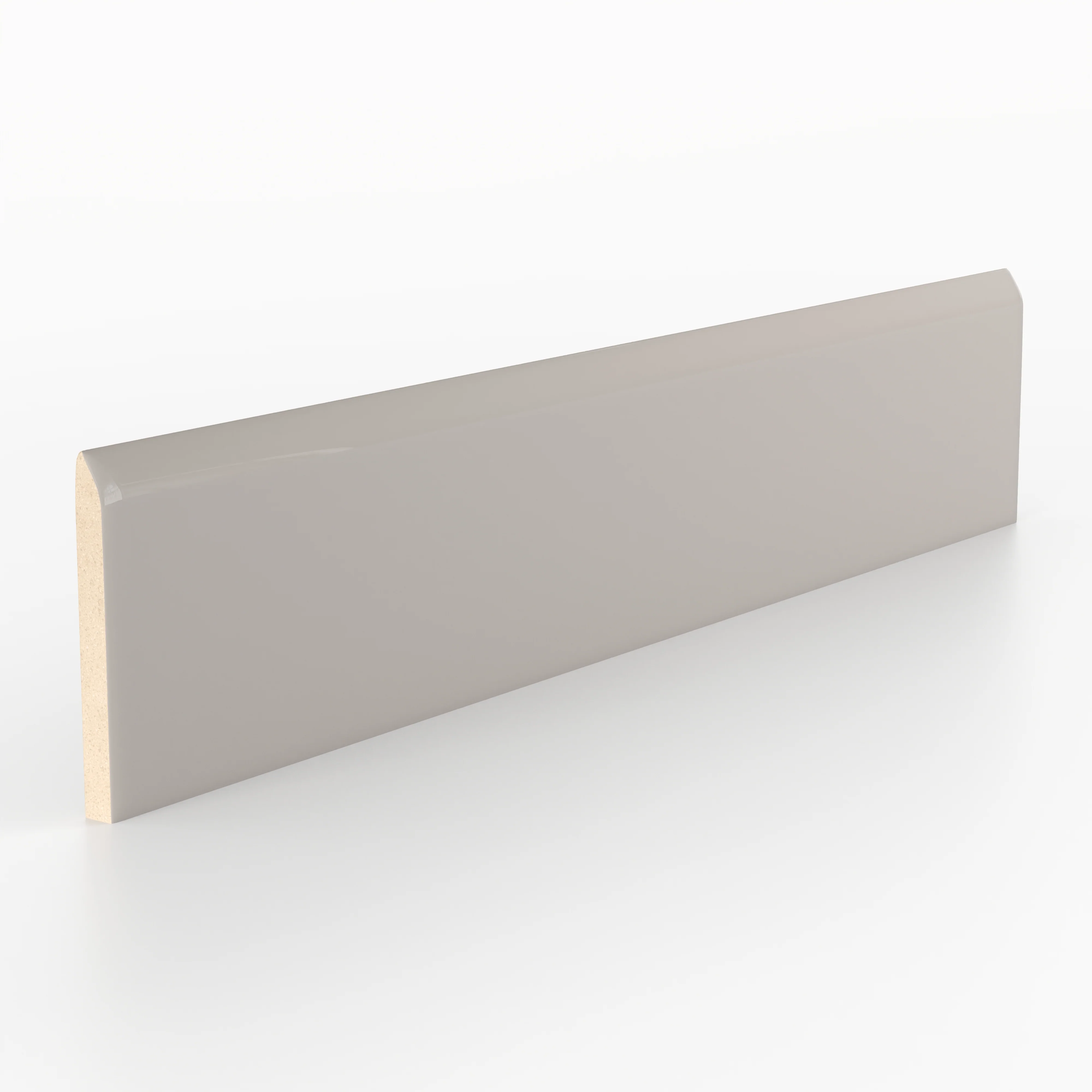 Reagan 2x10 Glossy Ceramic Bullnose Tile in Acero - Image 2