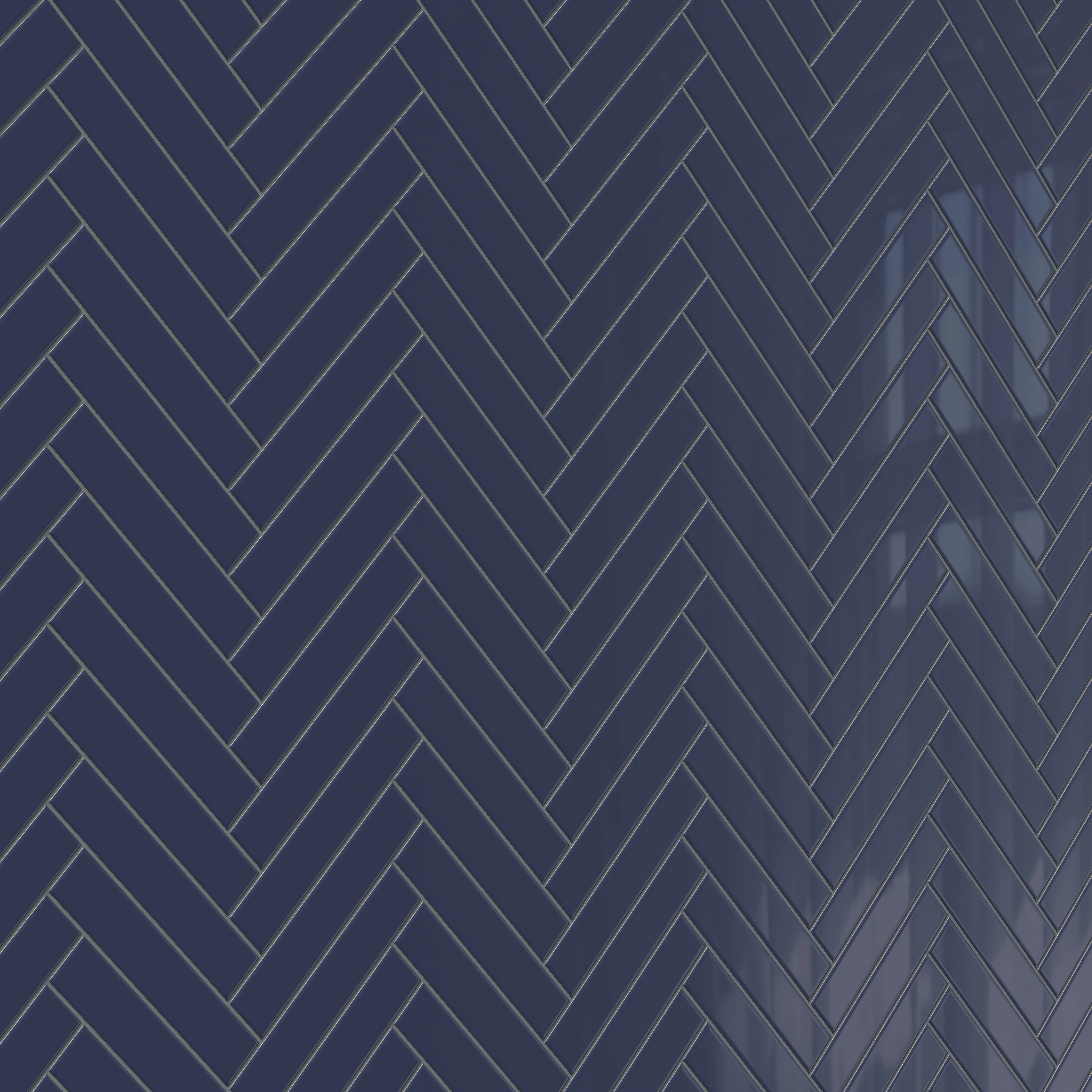 Reagan 2x10 Glossy Ceramic Tile in Navy - Image 10