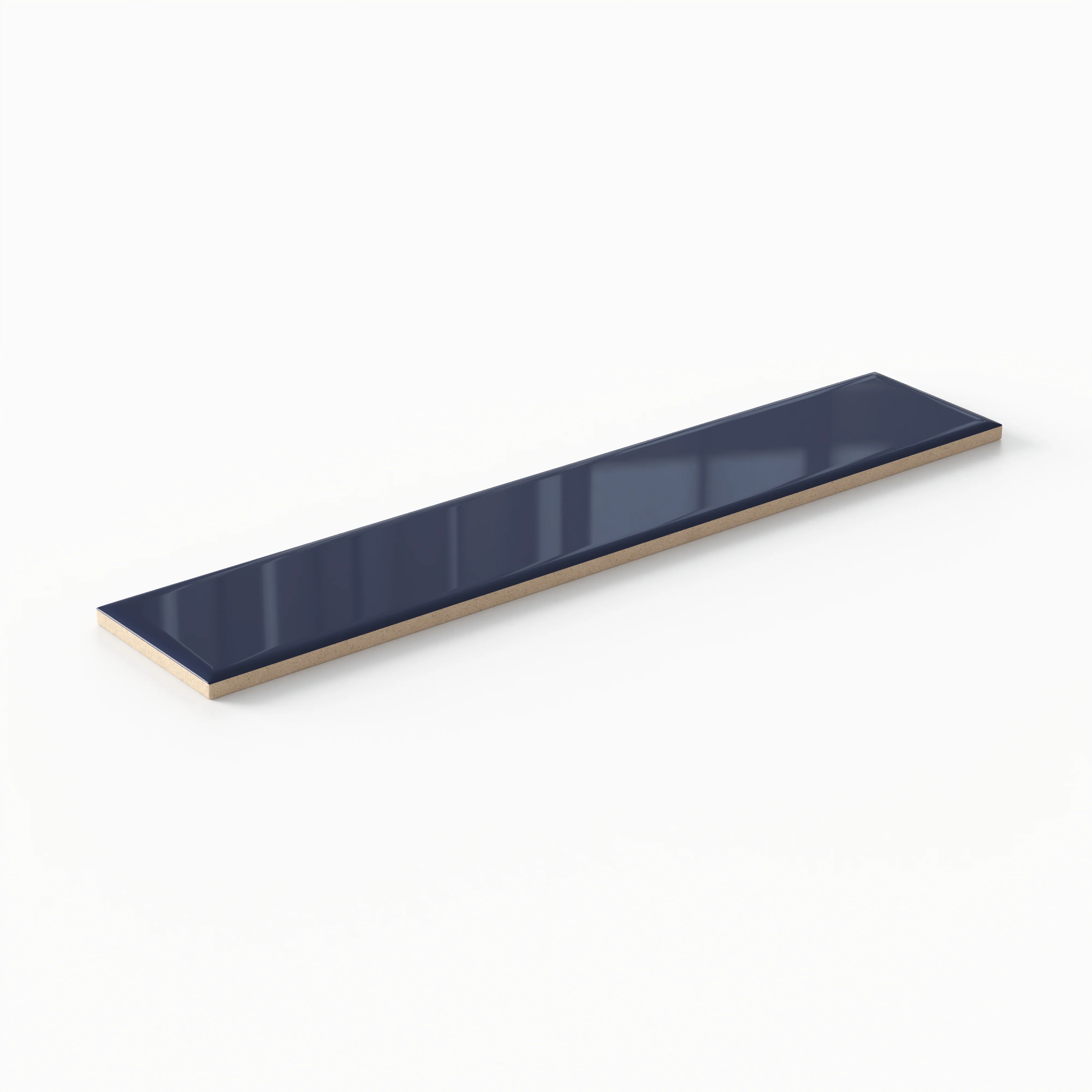 Reagan 2x10 Glossy Ceramic Tile in Navy - Image 3