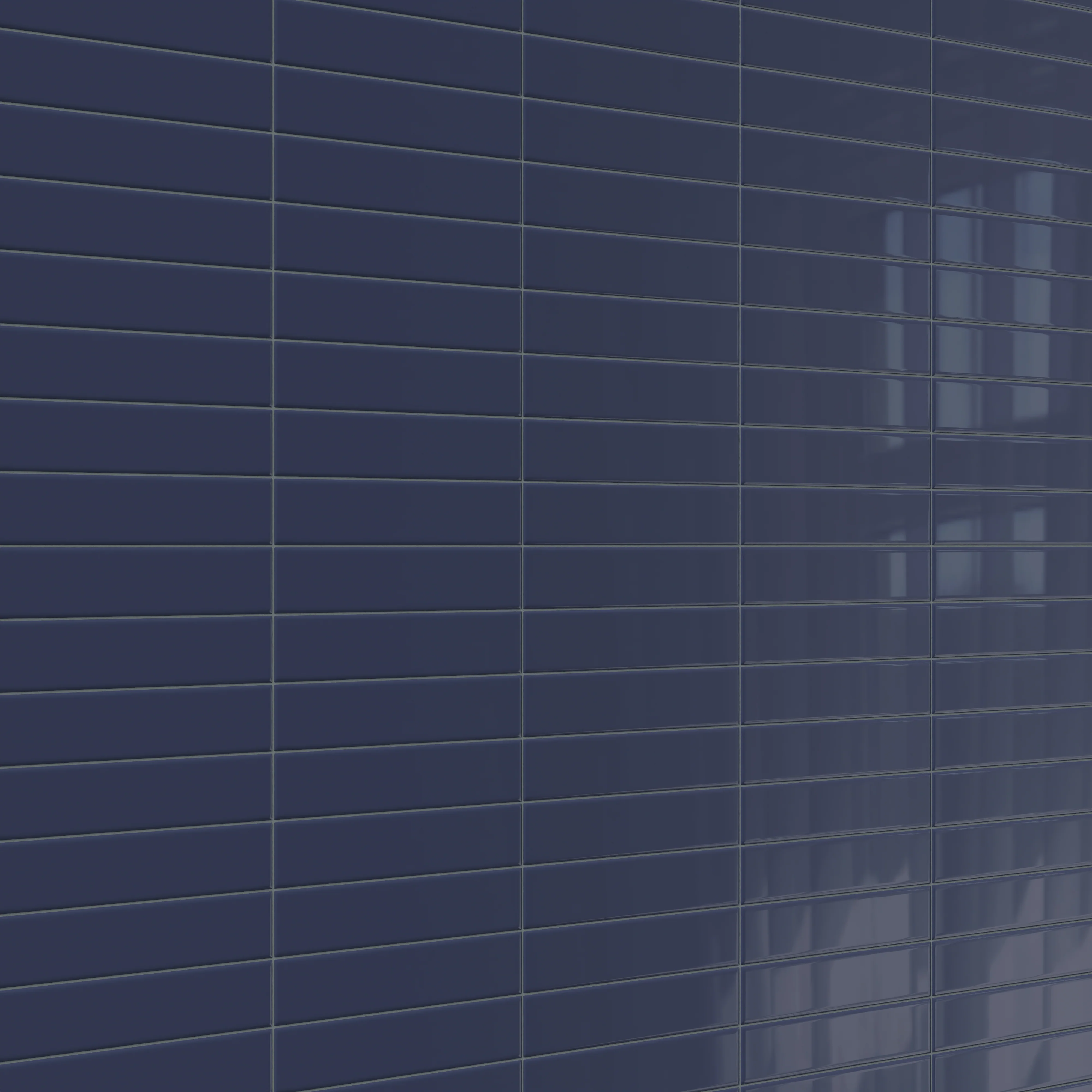 Reagan 2x10 Glossy Ceramic Tile in Navy - Image 4