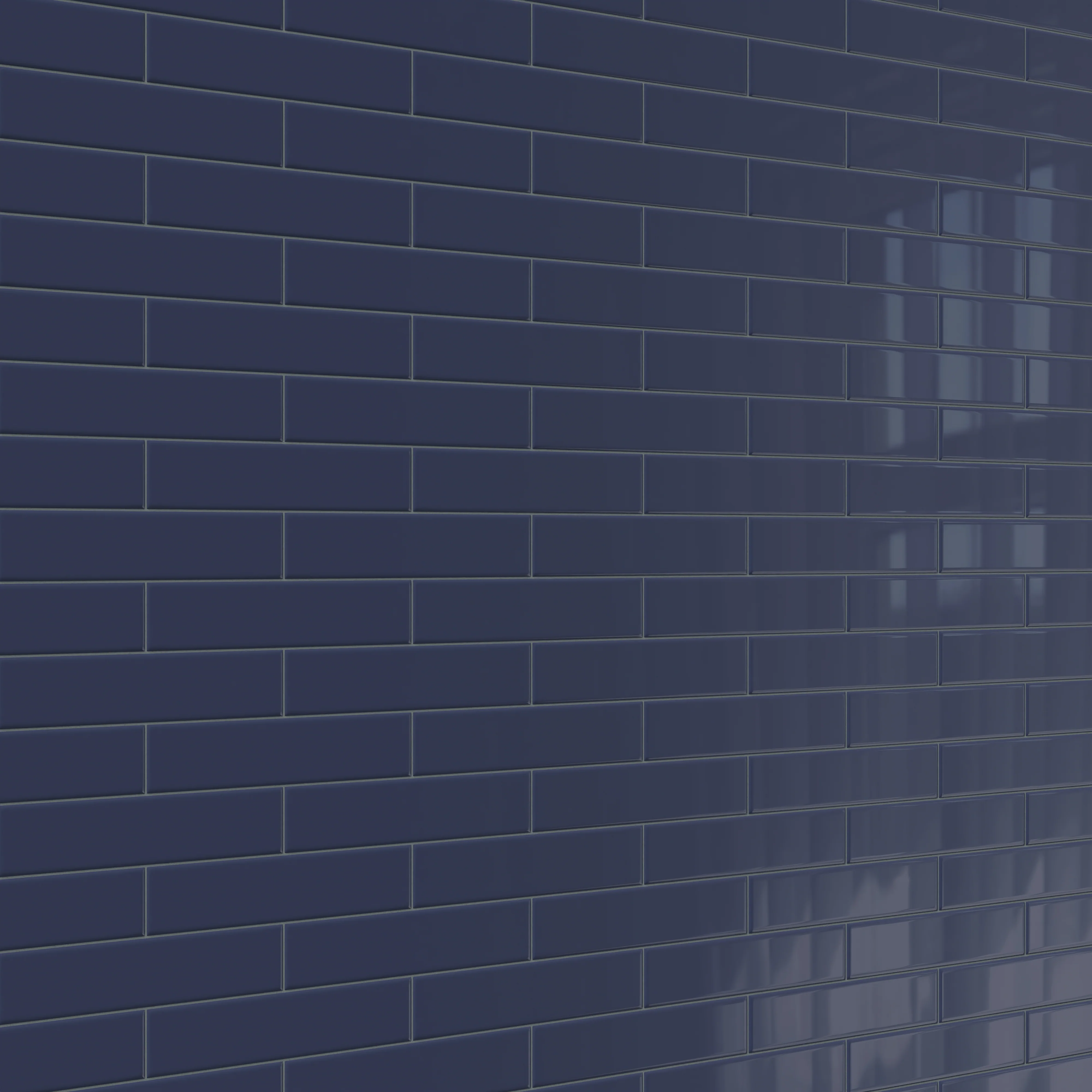 Reagan 2x10 Glossy Ceramic Tile in Navy - Image 7