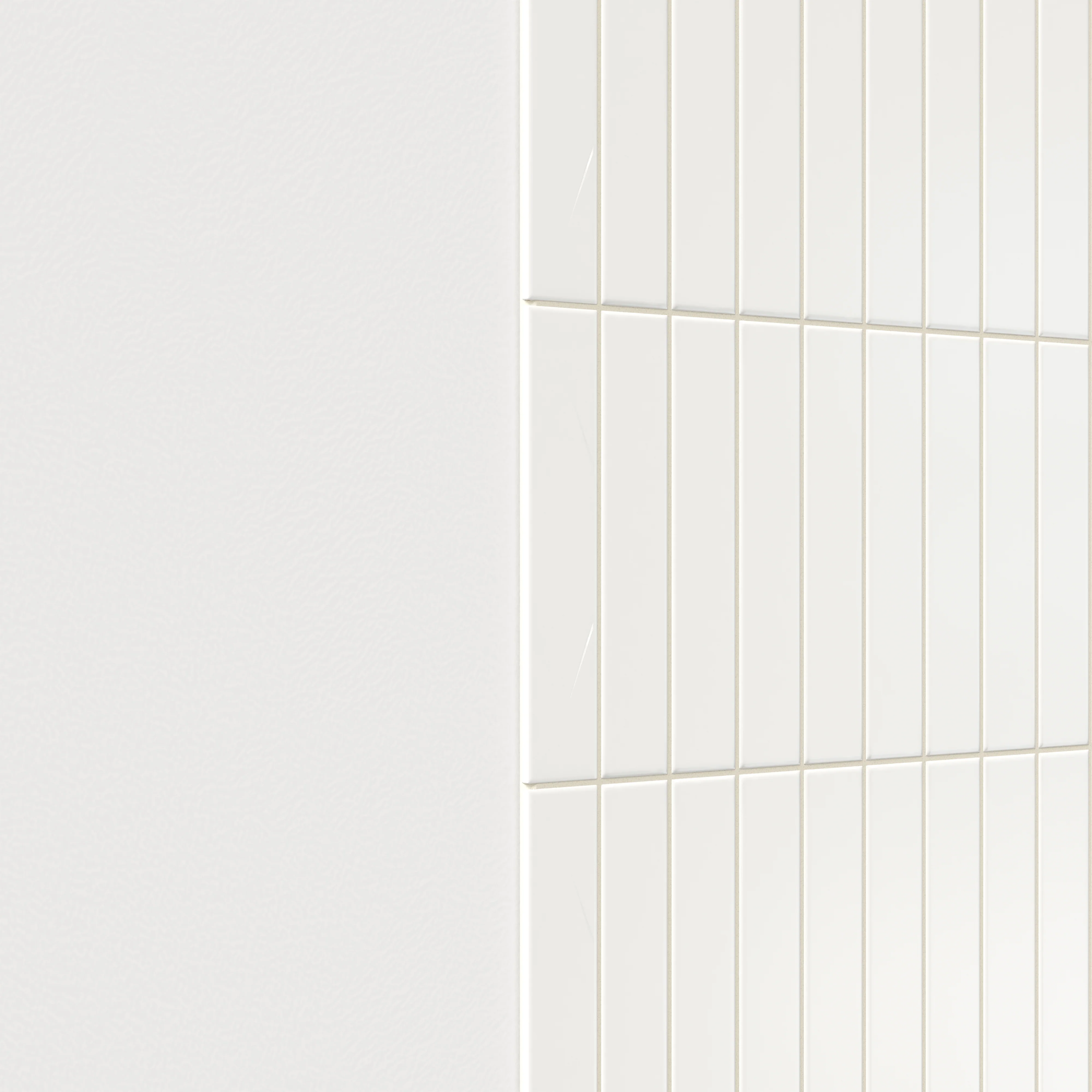 Reagan 2x10 Matte Ceramic Bullnose Tile in Blanco - Image 3