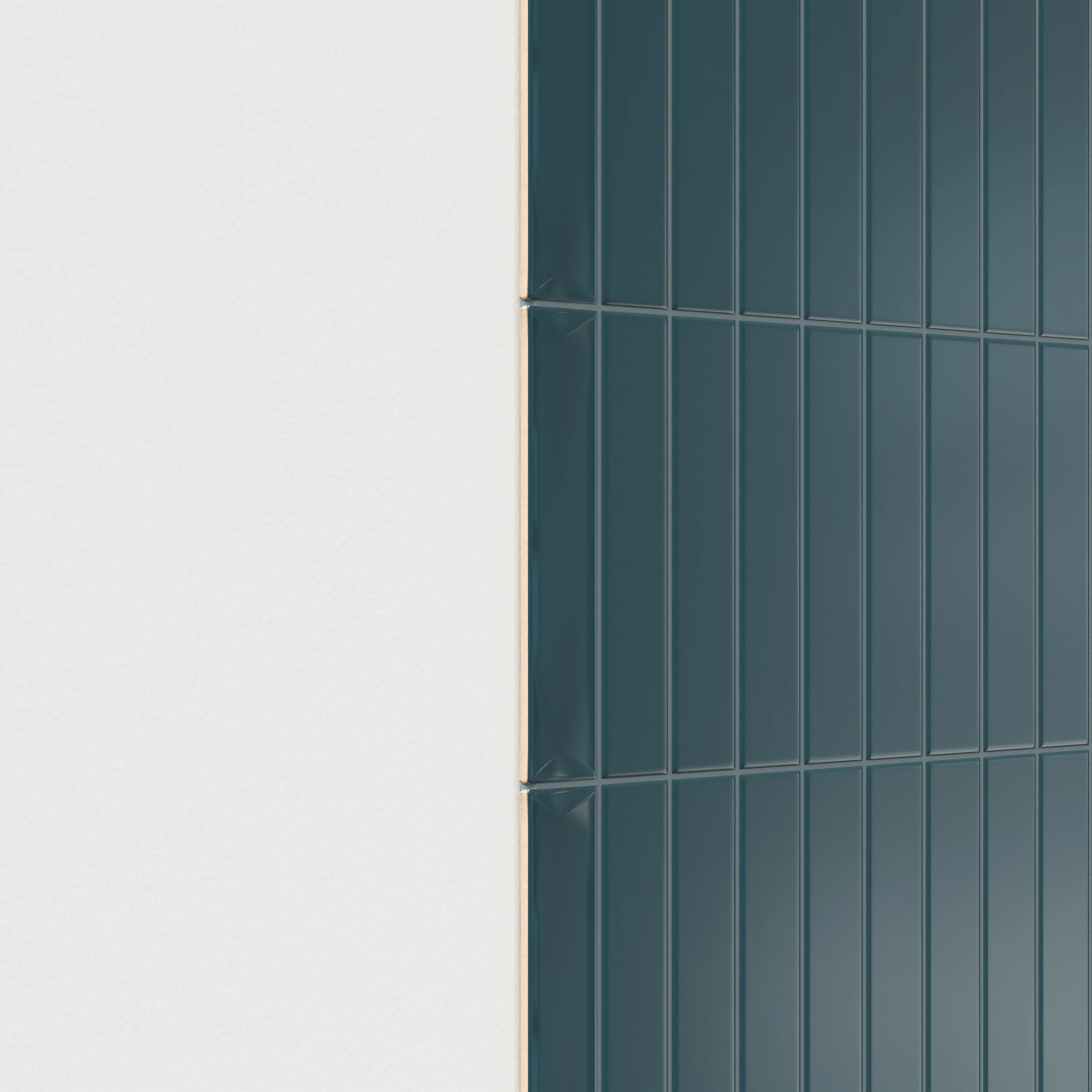 Reagan 2x10 Matte Ceramic Bullnose Tile in Teal - Image 3