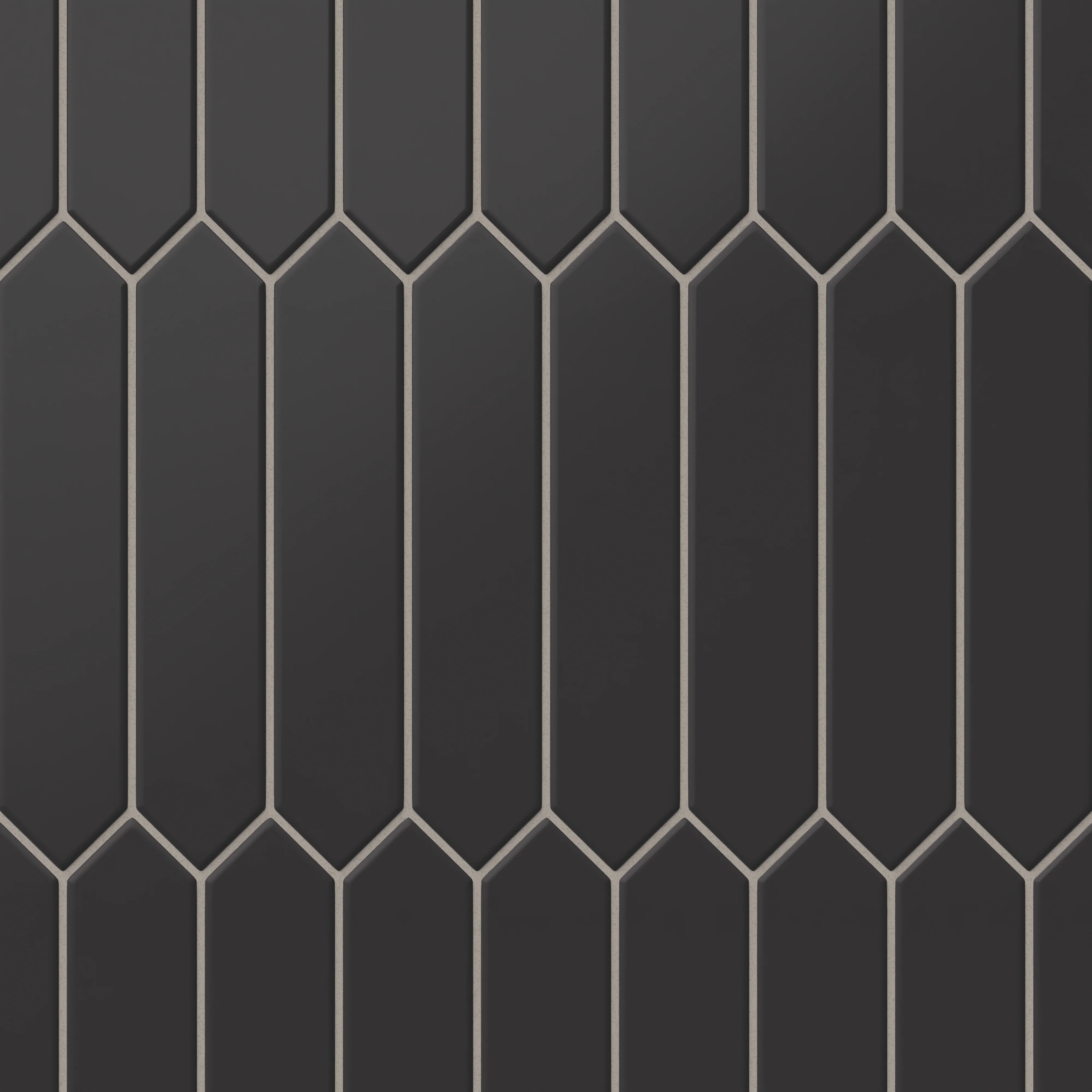 Reagan 2x10 Matte Ceramic Picket Tile in Midnight