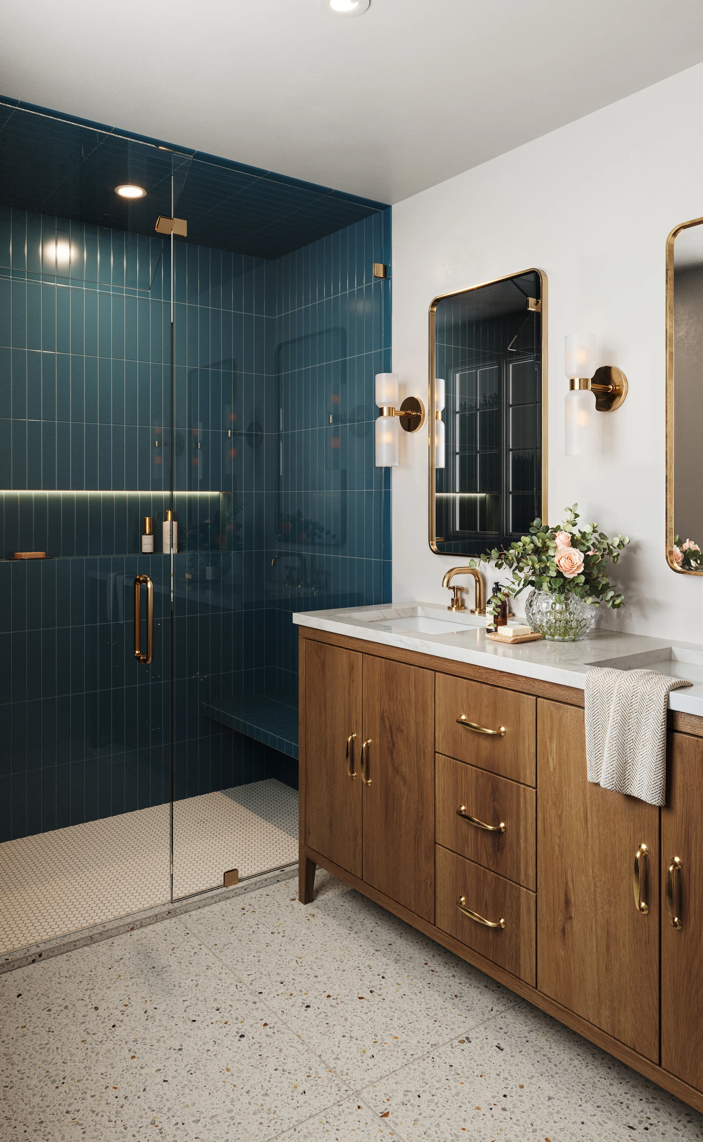 Reagan 2x10 Matte Ceramic Tile in Teal - Image 12