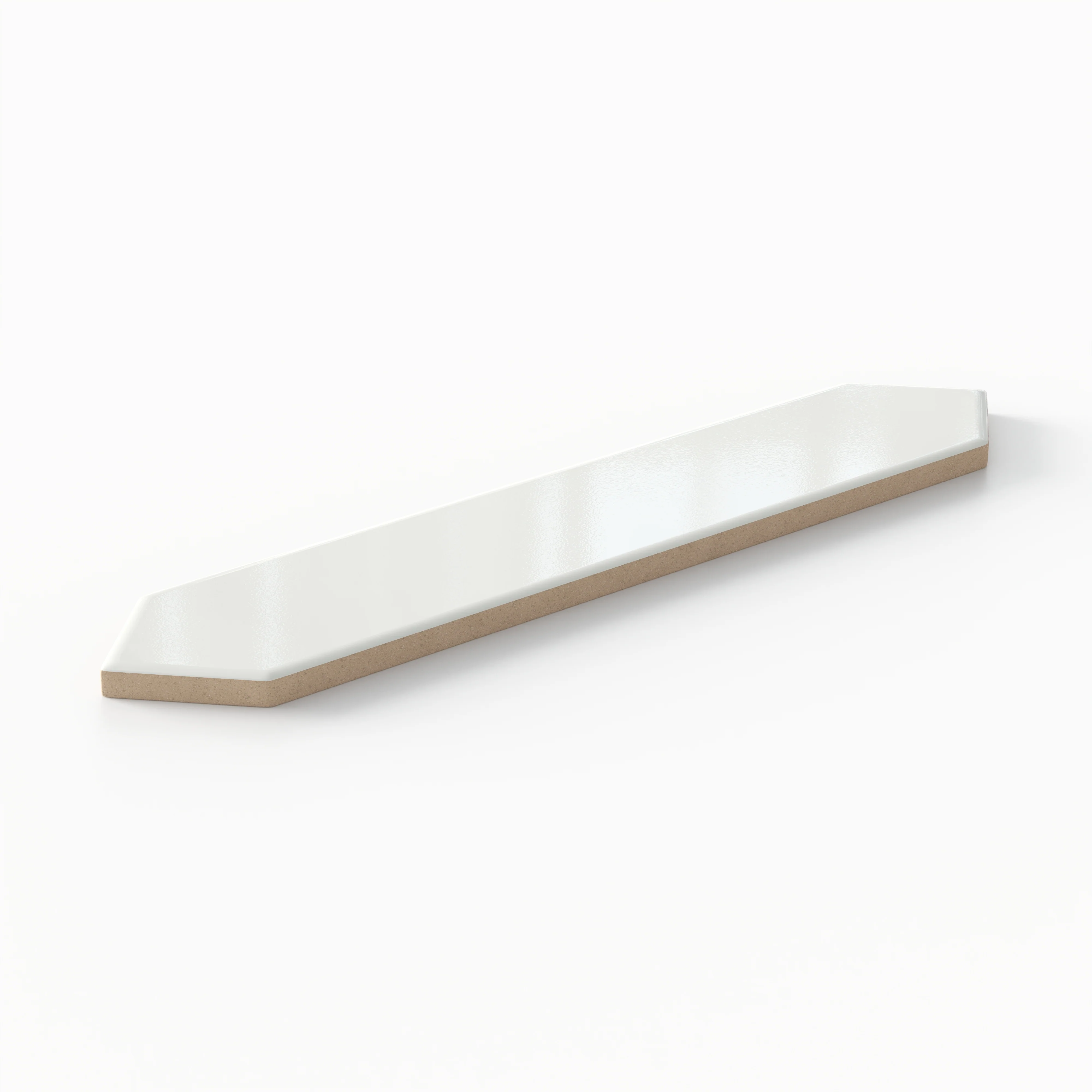 Reagan 2x10 Glossy Ceramic Picket Tile in Blanco - Image 3